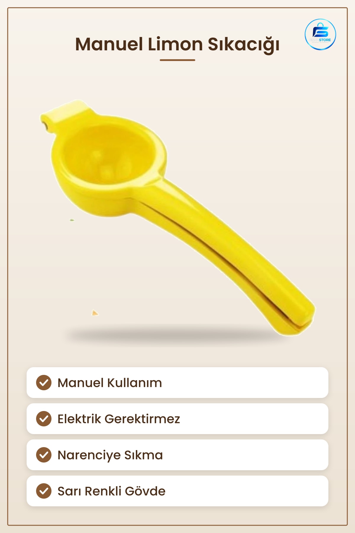 Limon Sıkacağı Manuel Portakal Narenciye Mutfak Meyve Suyu Pratik Elle Kullanım Aleti