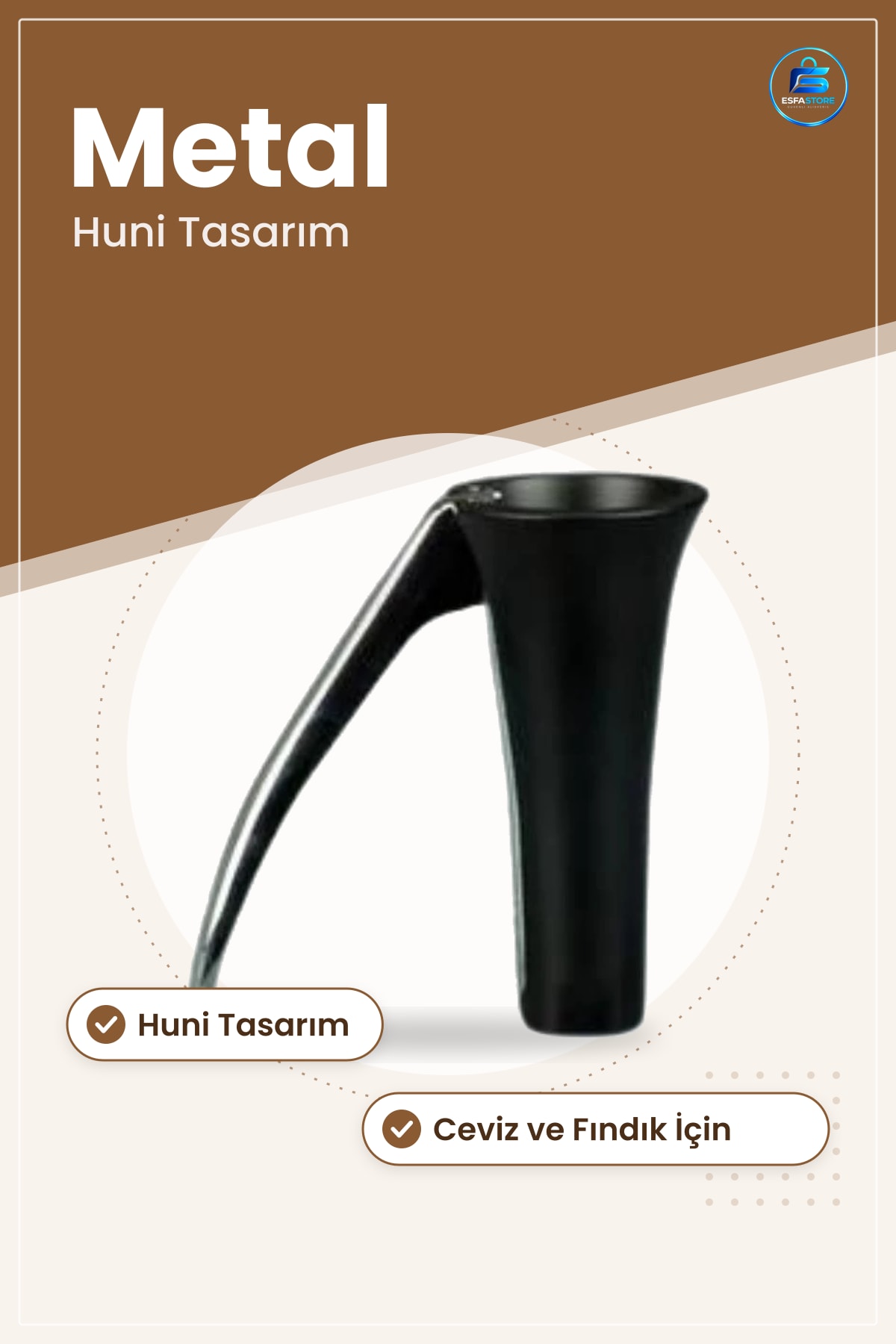 Metal Huni Ceviz ve Fındık Kıracağı Mutfak İçin Pratik Kırma Aparatı Kullanışlı Tasarım