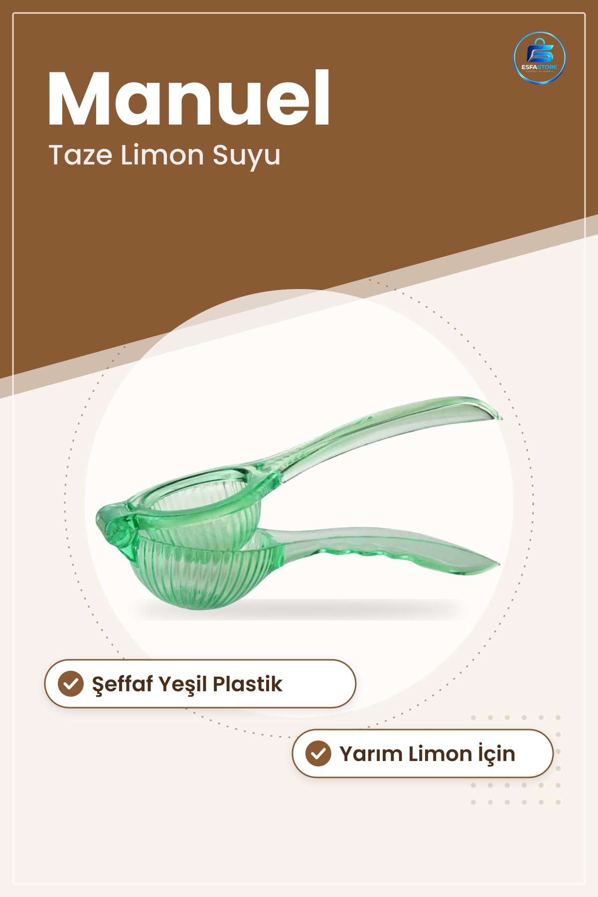 Limon Sıkacağı Tekli Pratik Manuel Plastik Taze Narenciye Suyu Elde Etme Mutfak Aracı