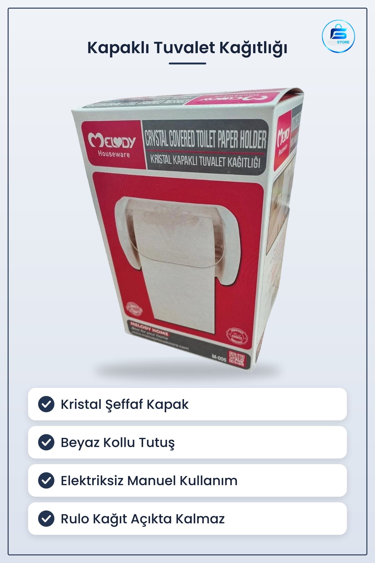 Kristal Kapaklı Tuvalet Kağıtlığı Banyo İçin WC Rulo Tutucu Düzenleyici Aksesuar Şeffaf Kapak