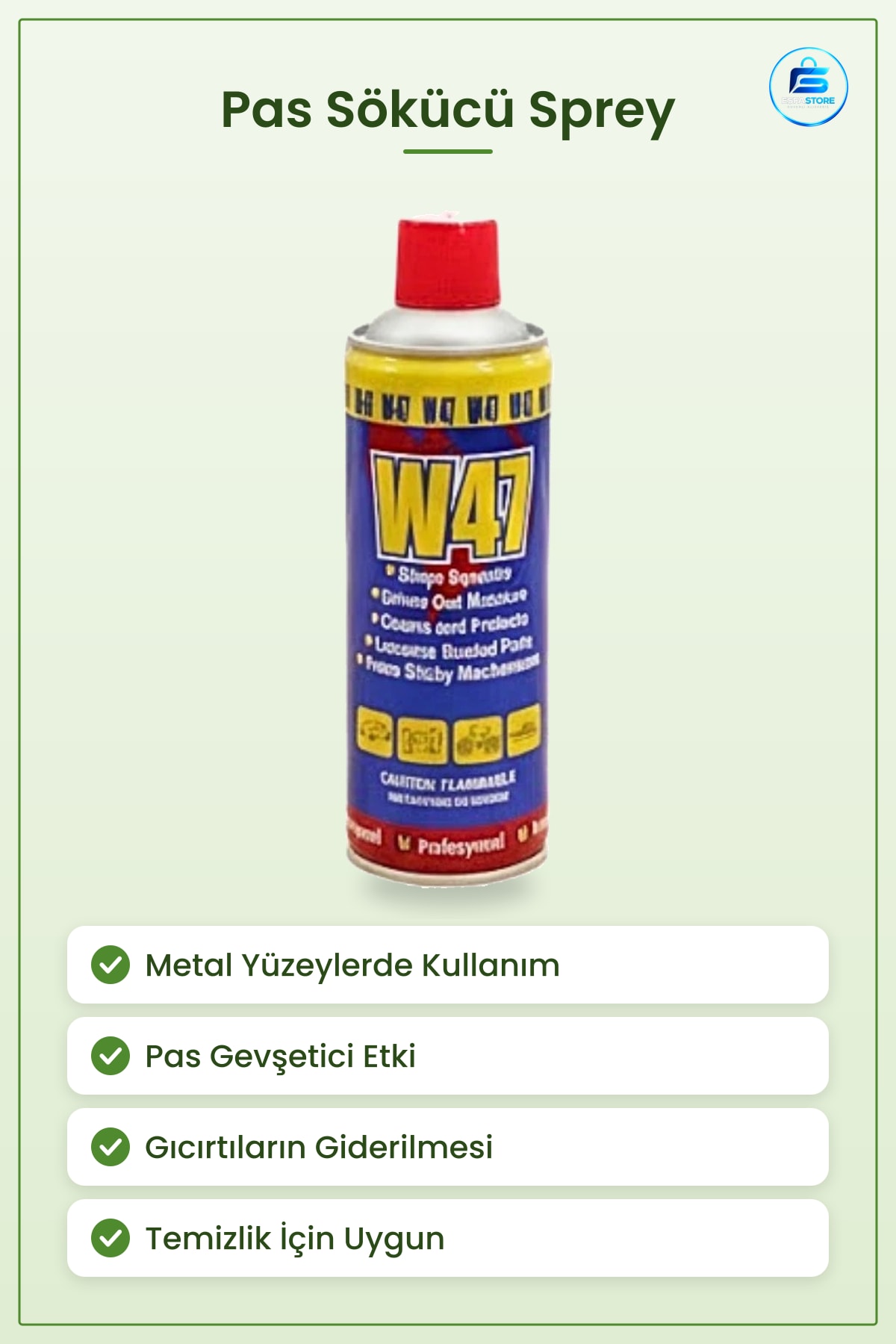 Pas Sökücü Yüzey Temizleyici Sprey 400 ml Çok Amaçlı Gıcırtı Giderici Metal Yüzeyler İçin