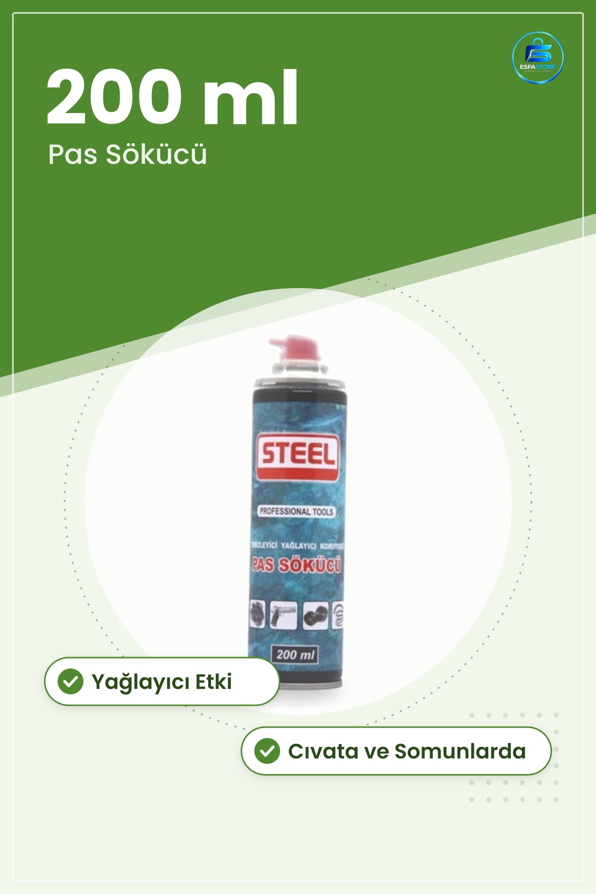 Pas Sökücü Yağlayıcı 200 ml Paslı Cıvata Vida Somun Gevşetici Kireç ve Yağ Çözücü Sprey