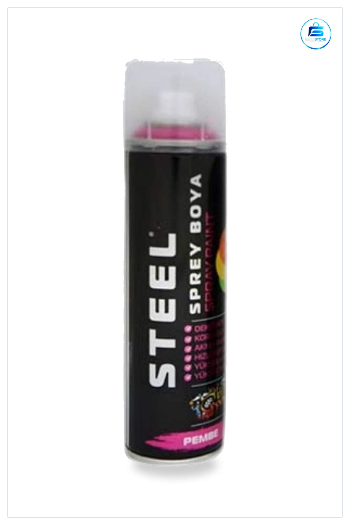 Pembe Sprey Boya 200 ml Dekoratif Yüzey Boyama Hobi Boyası Renkli Kaplama Ev Dekor Projeleri