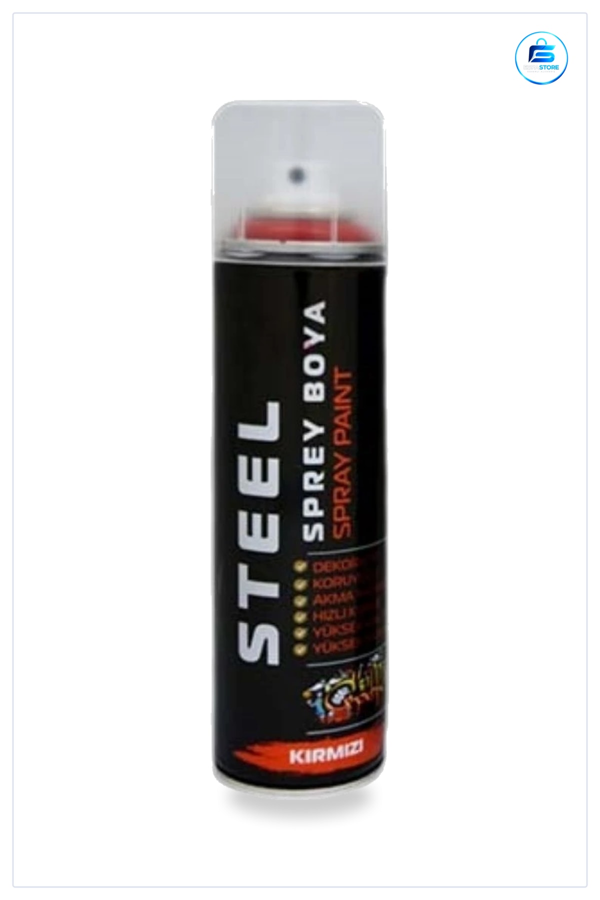 Sprey Boya Kırmızı 200 ml Dekoratif Metal Ahşap ve Duvar Yüzey Boyama Spreyi Hızlı Kuruma Aerosol
