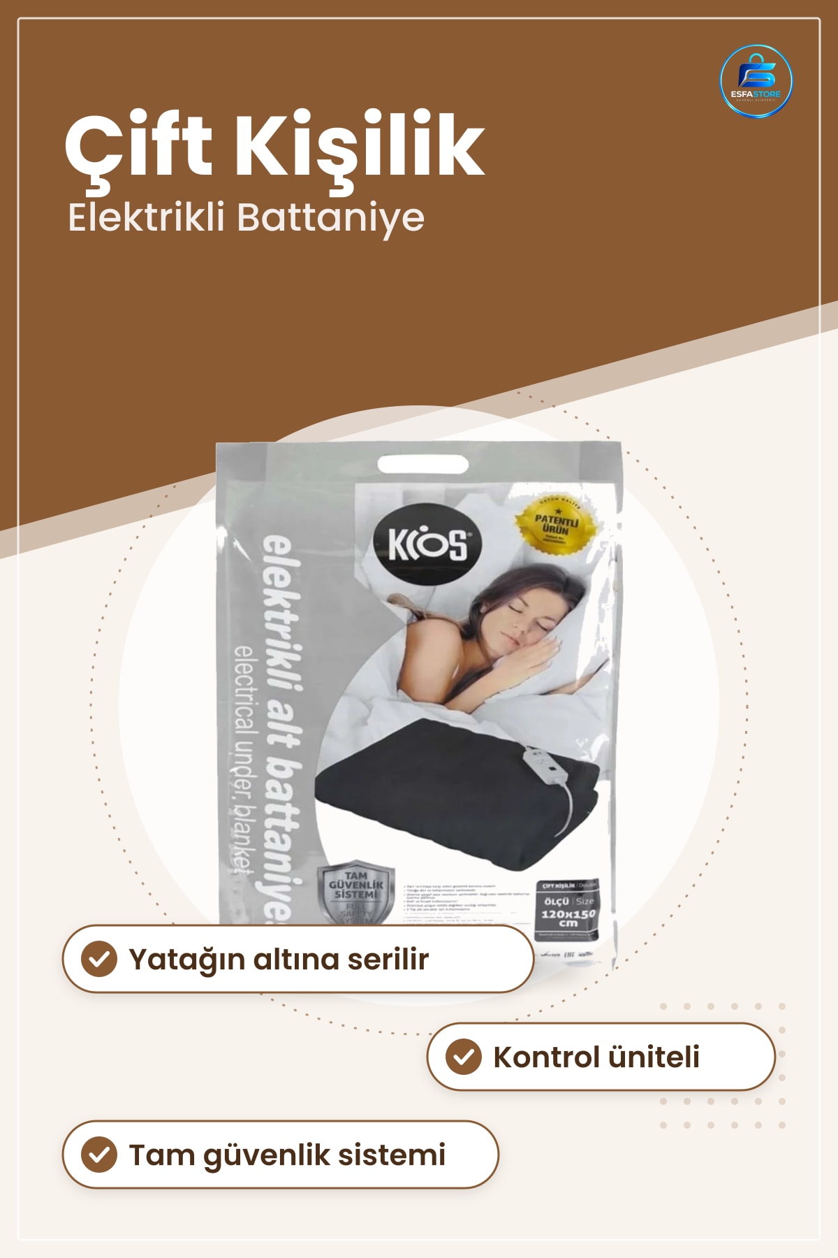 Çift Kişilik Elektrikli Battaniye Alt Isıtıcı Kış Yatak Odası Tam Güvenlik Sistemli Isıtma Örtüsü