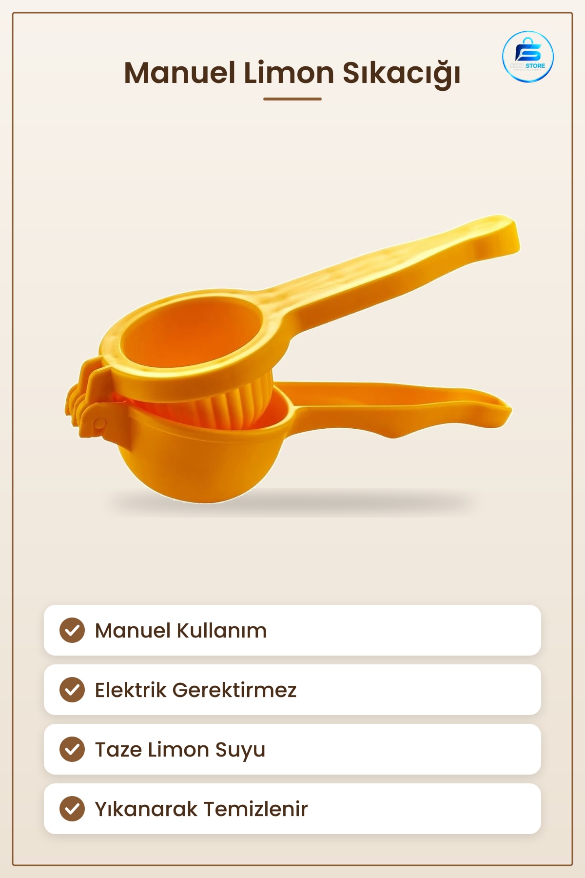 Limon Sıkacağı Manuel El Narenciye Presi Mutfak Taze Meyve Suyu Sıkma Aparatı Ev Kullanımı