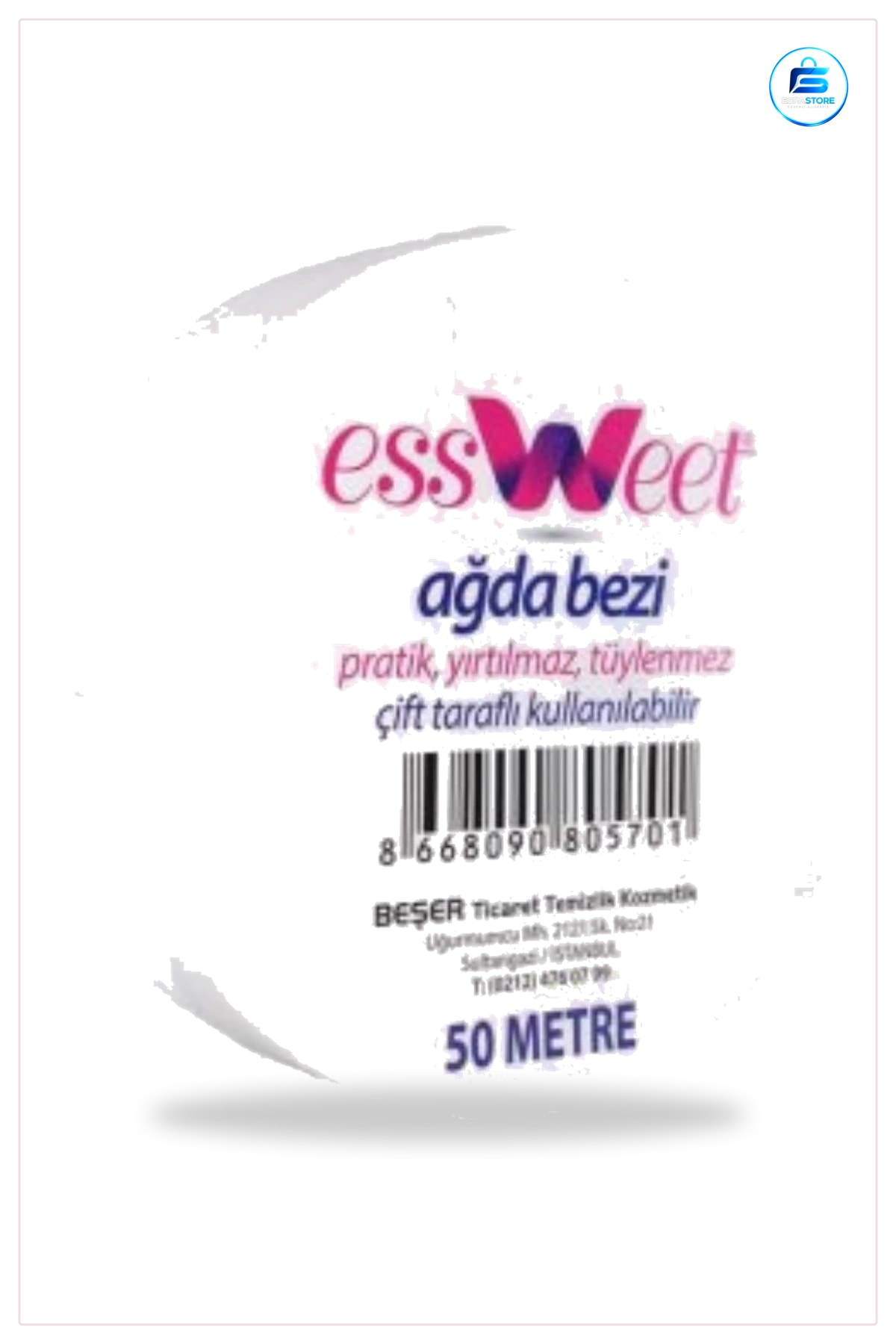 Ağda Bezi Rulo 50 m Yırtılmaz Tüylenmez Çift Taraflı Kullanımlı Epilasyon Tüy Alma Ürünü