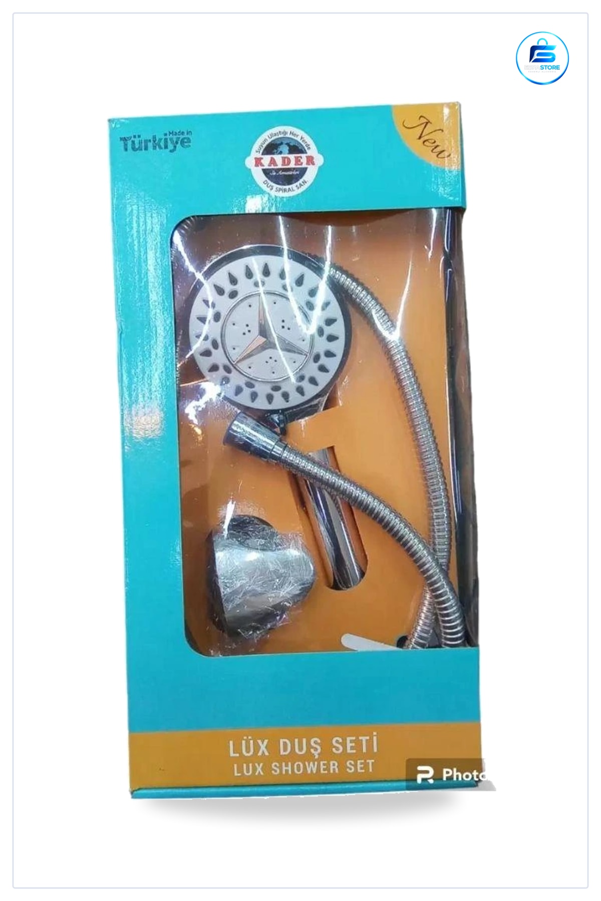 Duş Sistemi Lüx Seti El Duşu Metal Esnek Hortumlu Askılı Banyo Yapı Malzemesi Krom