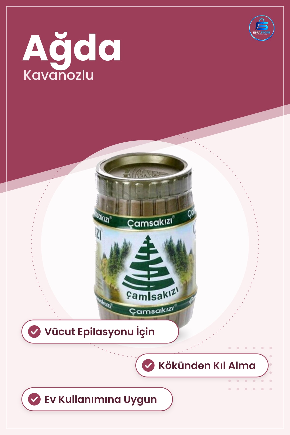 Ağda Macunu Kavanozlu Tüy Dökücü Vücut Epilasyonu İçin Ev Kullanımına Uygun Kıl Alma Ürünü