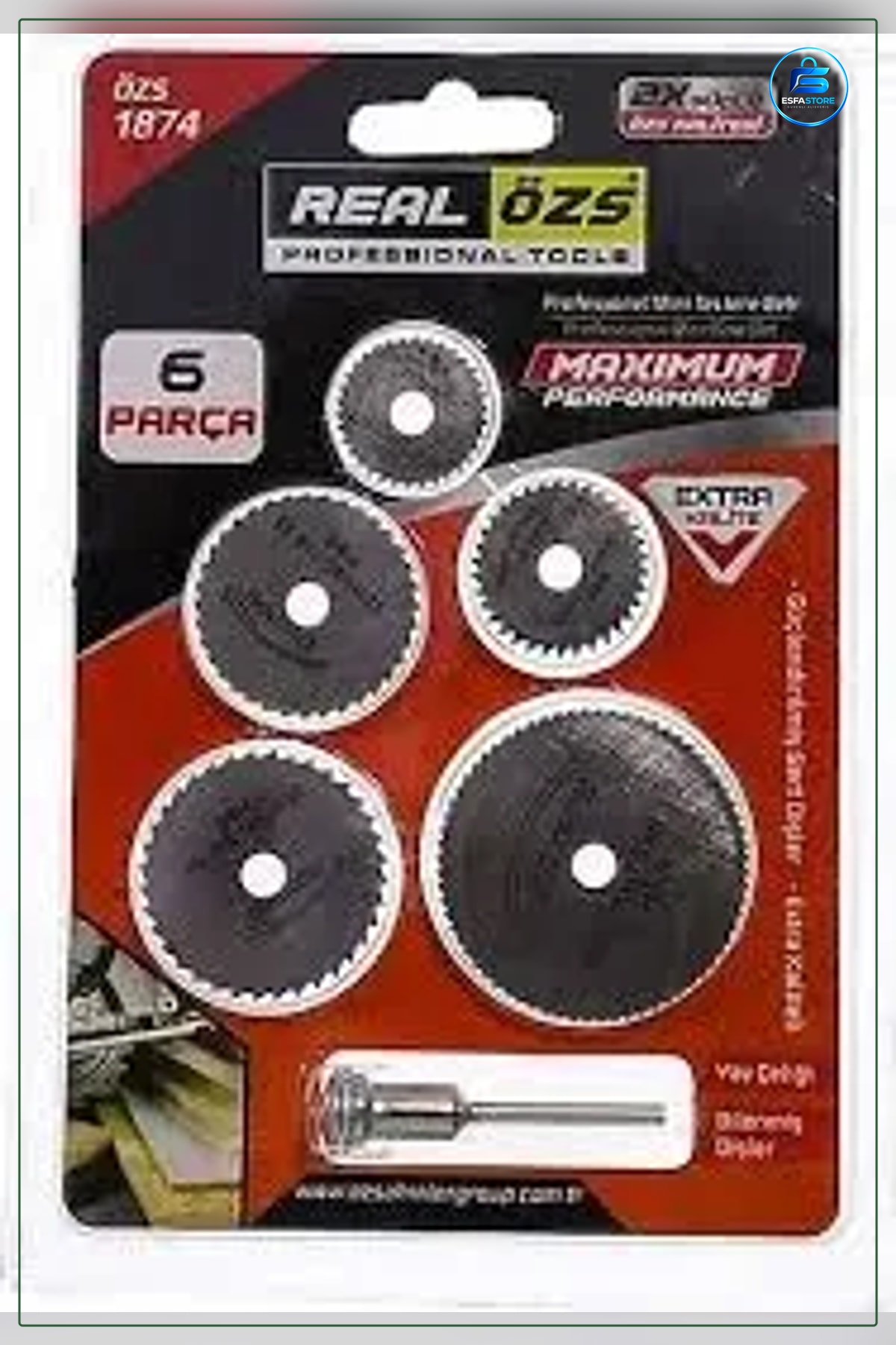 Daire Testere Bıçakları 6 Parça Pro Mini Set Mandrelli Küçük Kesim İşleri İçin Hobi Bahçe