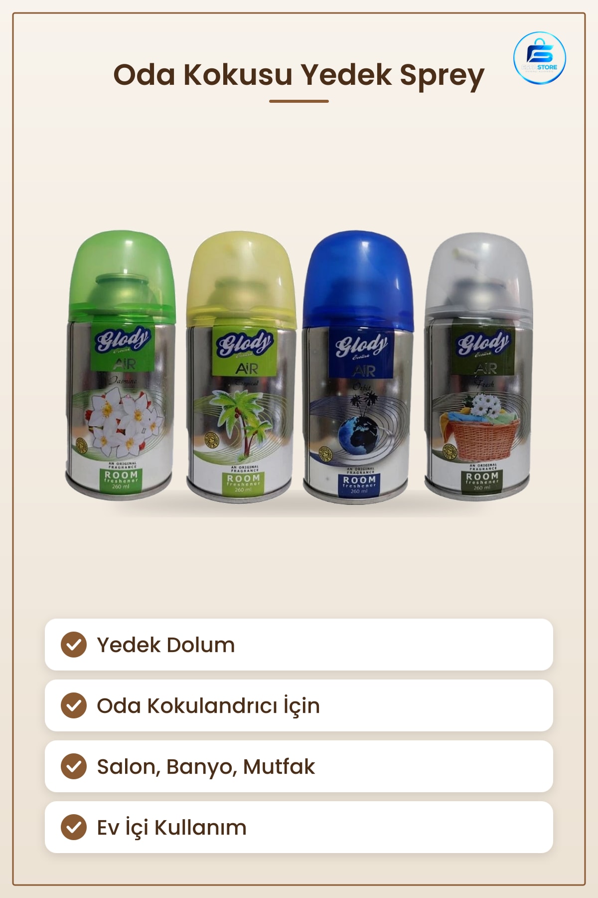 Oda Kokusu Yedek Sprey Hava Ferahlatıcı Dolumu Ev Banyo Mutfak Kokulandırıcı Ortam