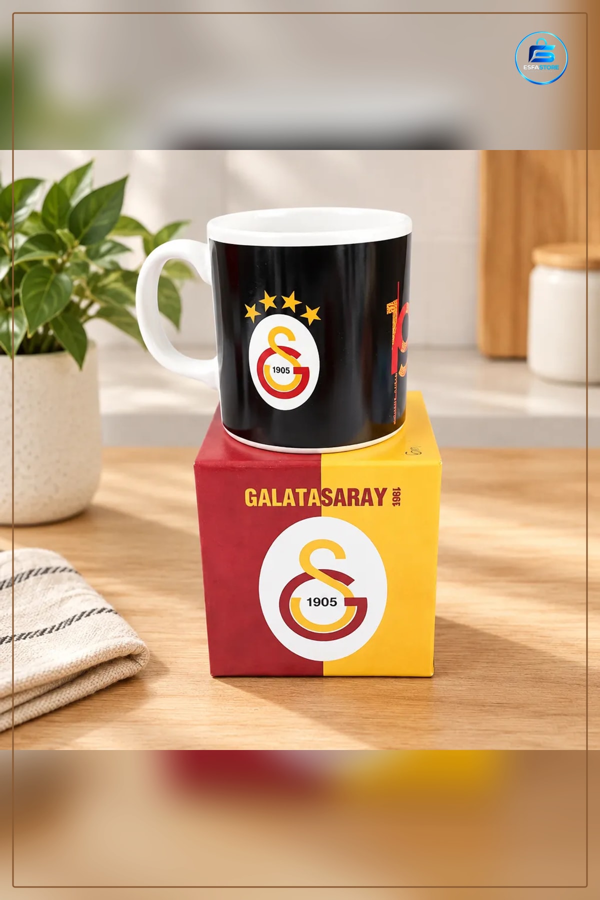 Taraftar Kupa Galatasaray Kahve Çay Hediyelik Ofis Mutfak Bardak Kulplu Ev Kullanımı Sofra