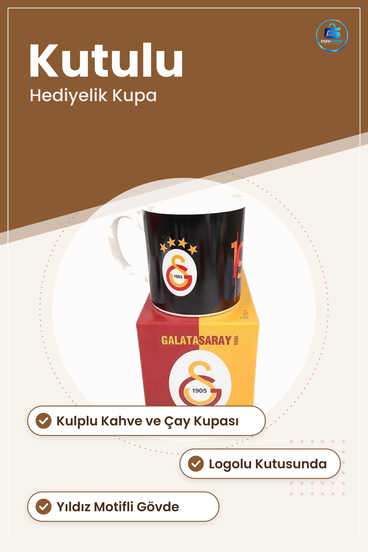 Taraftar Kupa Galatasaray Kahve Çay Hediyelik Ofis Mutfak Bardak Kulplu Ev Kullanımı Sofra