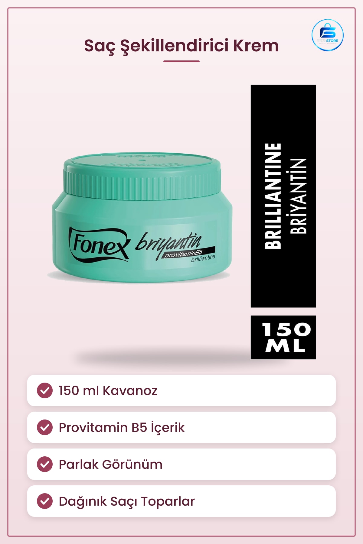 Biryantin Saç Şekillendirici Krem 150 ml Provitamin B5 Parlak Görünüm Kişisel Bakım Ürünü
