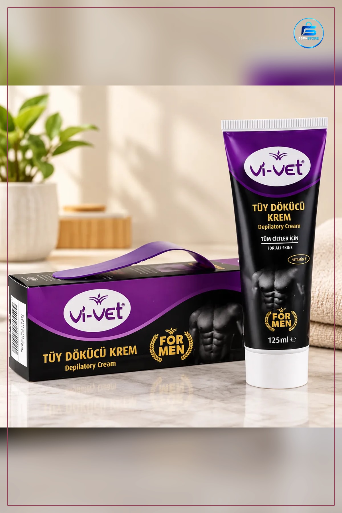 Tüy Dökücü Krem 125 ml Erkekler İçin Vitamin E Tüm Ciltlere Uygun Vücut Bakımı Kullanışlı