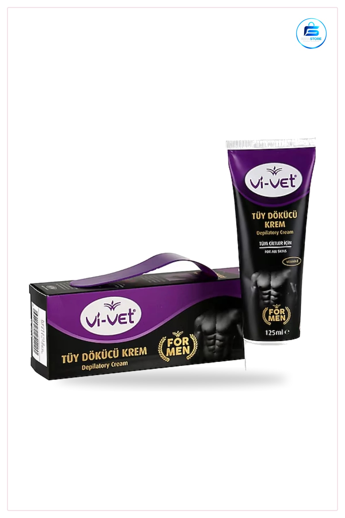 Tüy Dökücü Krem 125 ml Erkekler İçin Vitamin E Tüm Ciltlere Uygun Vücut Bakımı Kullanışlı