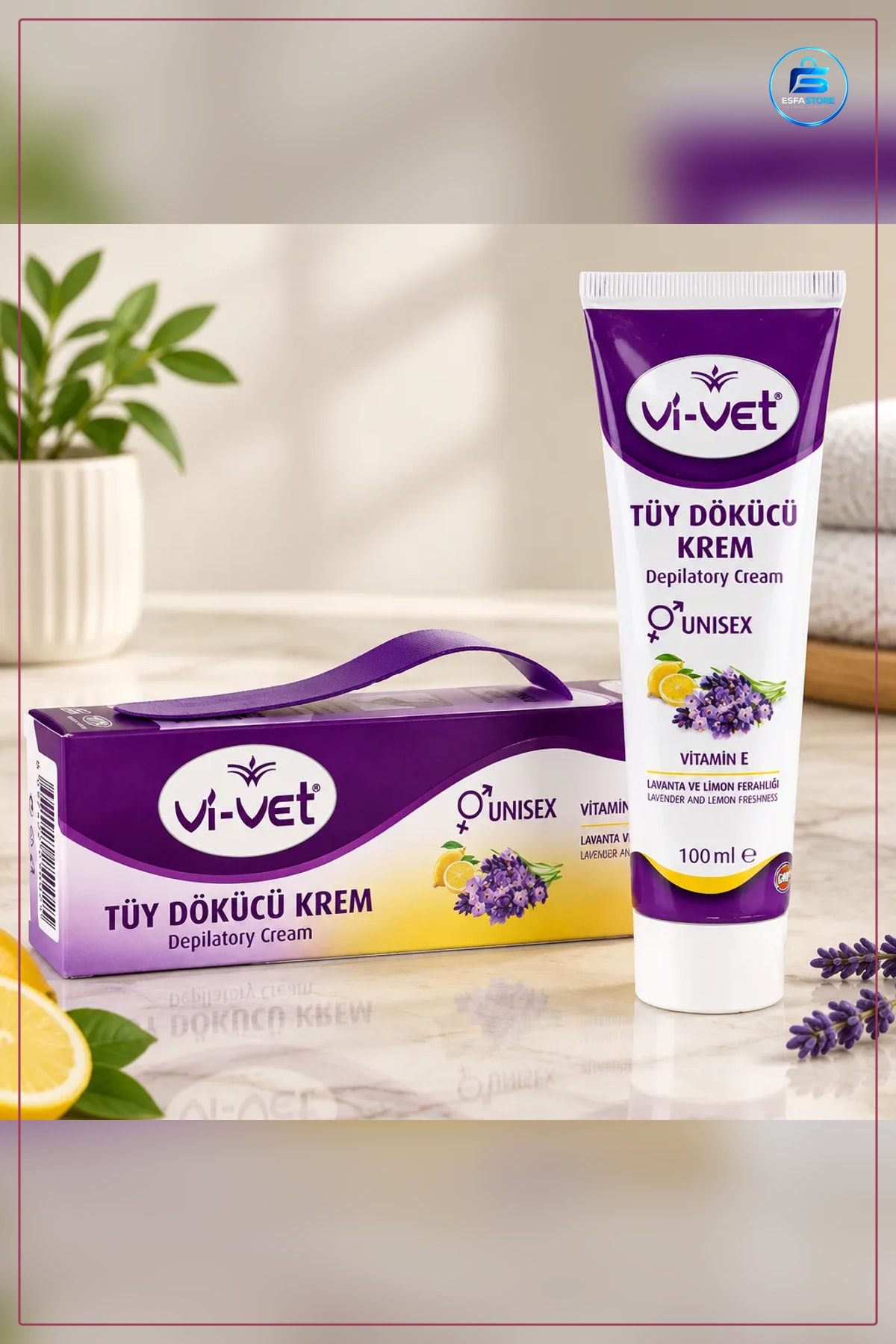 Tüy Dökücü Krem 100 ml Unisex Epilasyon Bakım Kremi Tüp Ambalaj Kadın ve Erkek Kullanışlı