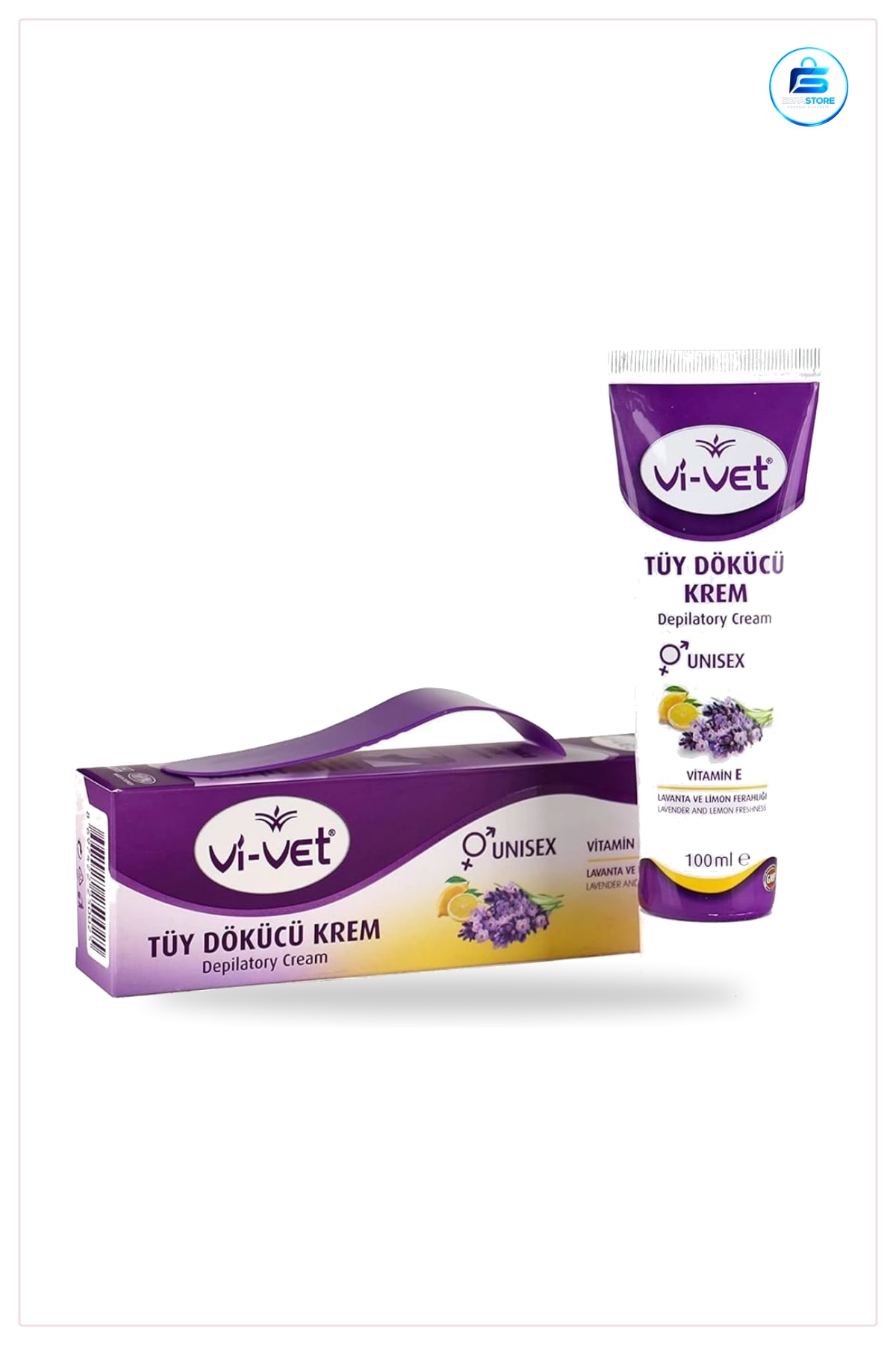 Tüy Dökücü Krem 100 ml Unisex Epilasyon Bakım Kremi Tüp Ambalaj Kadın ve Erkek Kullanışlı