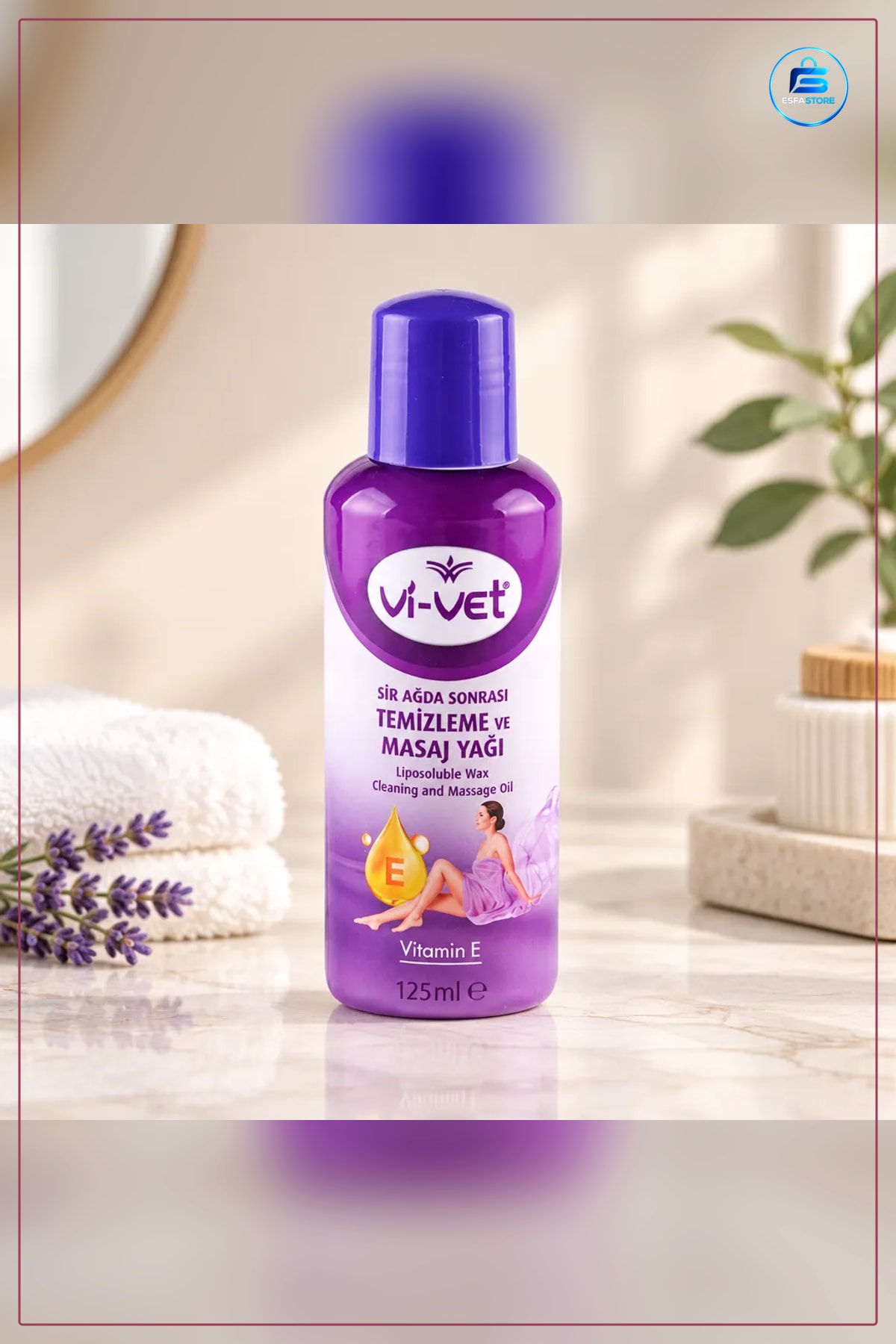 Ağda Sonrası Vücut Yağı 125 ml Vitamin E Temizleme ve Masaj Kadın Cilt Bakım Ürünü