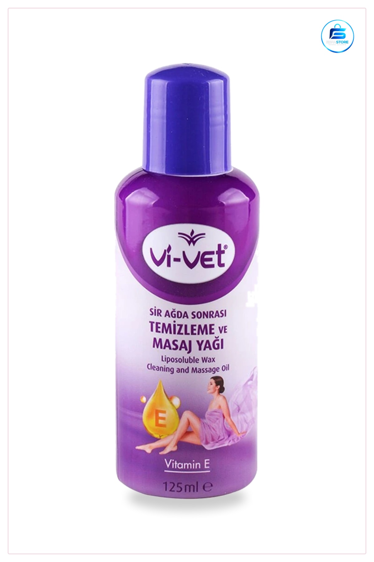 Ağda Sonrası Vücut Yağı 125 ml Vitamin E Temizleme ve Masaj Kadın Cilt Bakım Ürünü