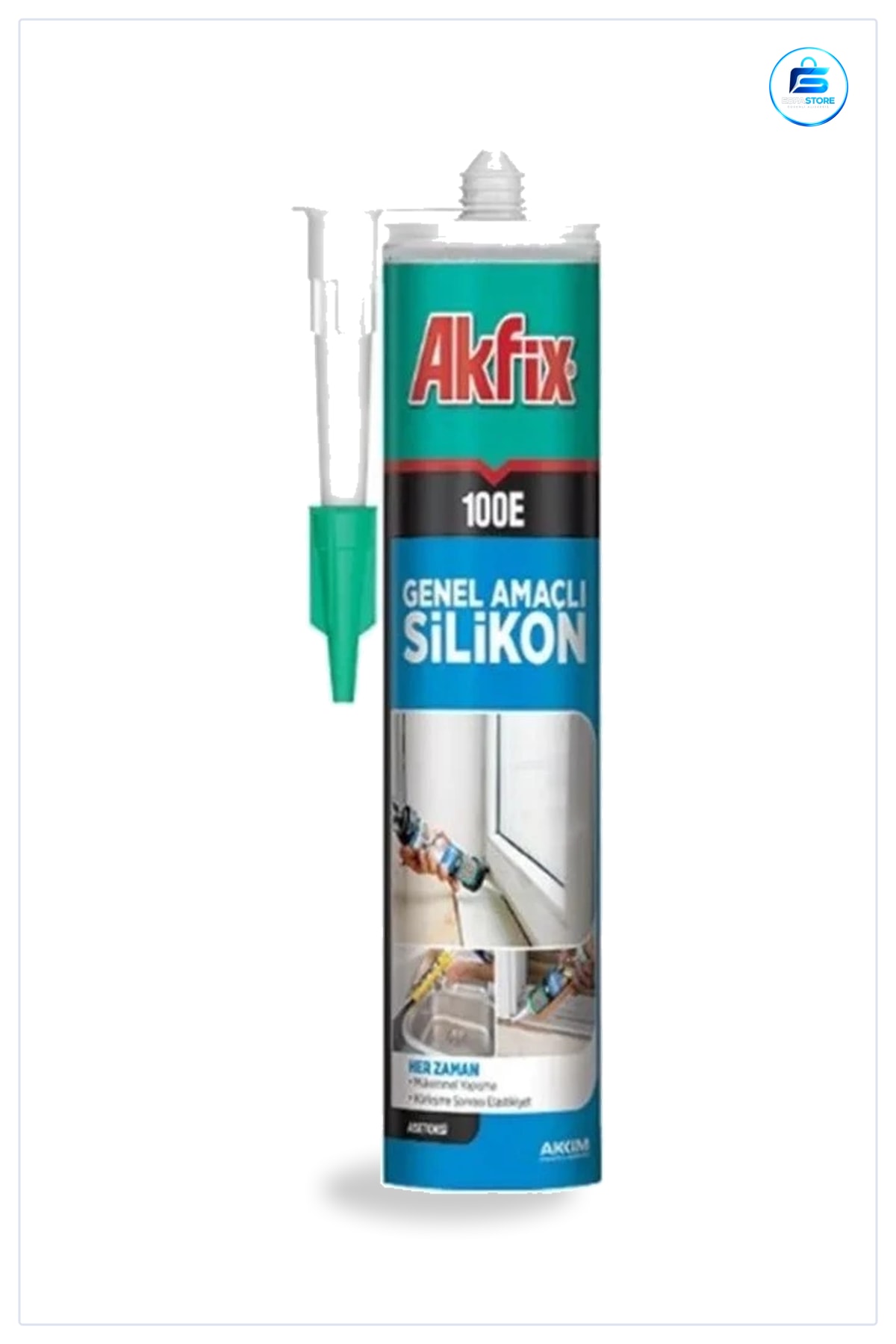 Silikon 280 gr Beyaz Genel Amaçlı Banyo Mutfak Derz Dolgu Sızdırmazlık Hırdavat Yapıştırıcı
