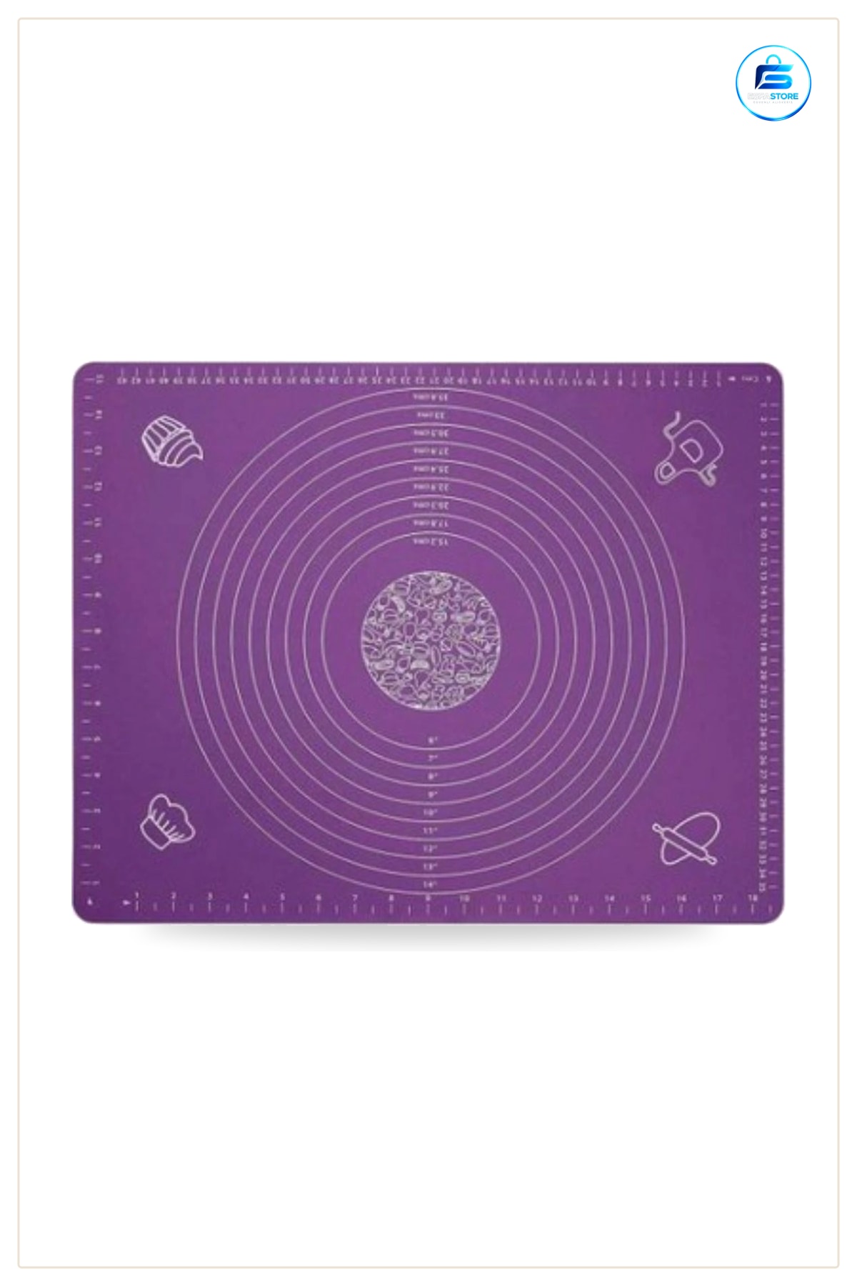 Silikon Hamur Matı 40x50 cm Küçük Boy Şekillendirici Mutfak Tezgahı Pastacılık Pişirme Tabanı