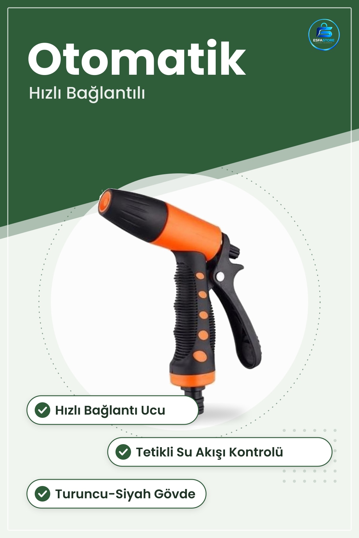 Sulama Başlıkları Otomatik Tabanca Bahçe Hortum Ucu Püskürtme Araç Yıkama Temizlik