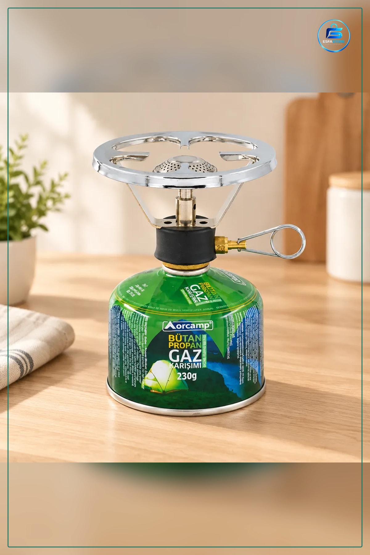 Siboplu Kartuş Kamp Ocakı 230 gr Tüp Taşınabilir Pratik Piknik Outdoor Seyahat Mutfak Ocakları