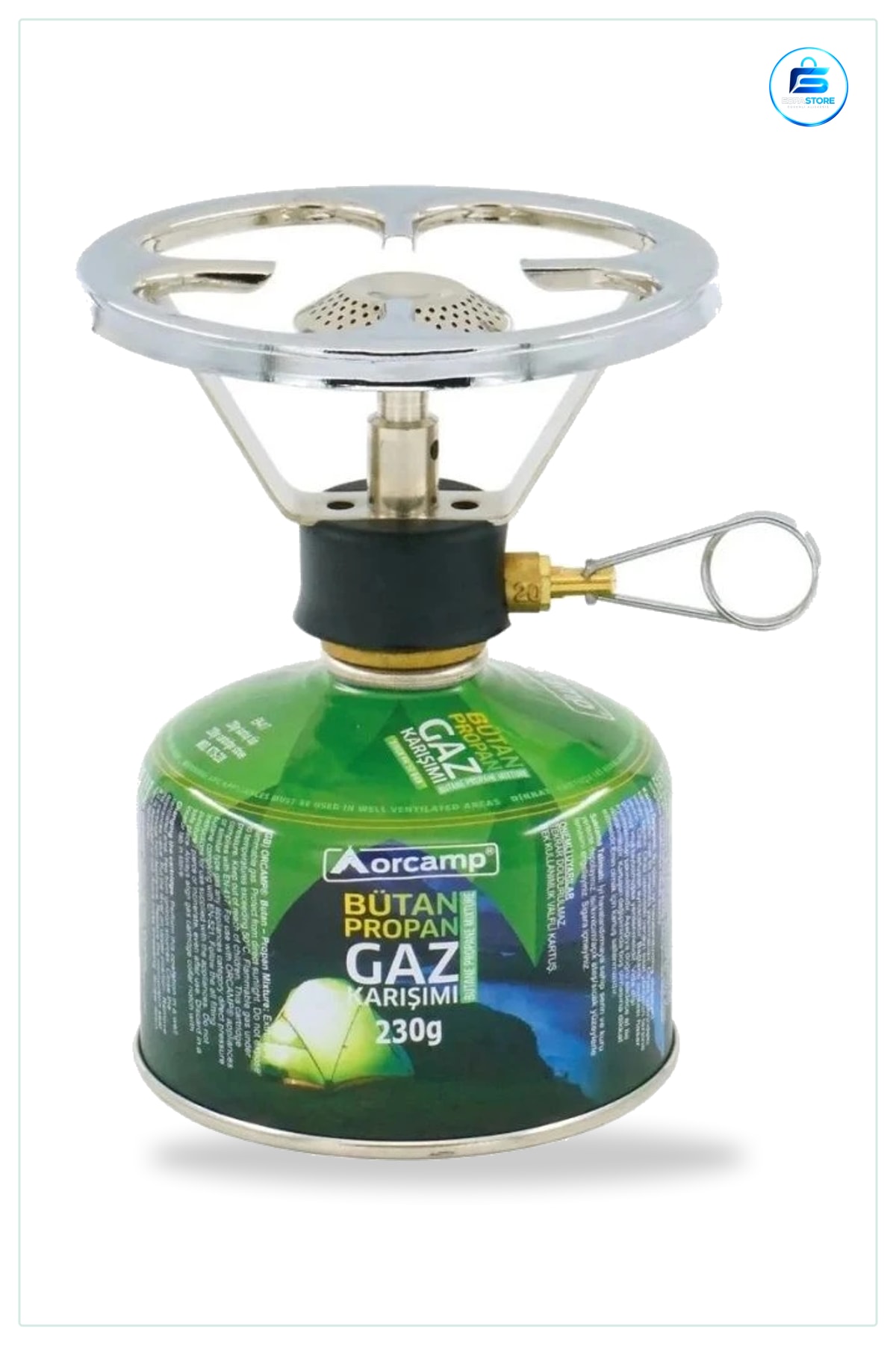 Siboplu Kartuş Kamp Ocakı 230 gr Tüp Taşınabilir Pratik Piknik Outdoor Seyahat Mutfak Ocakları