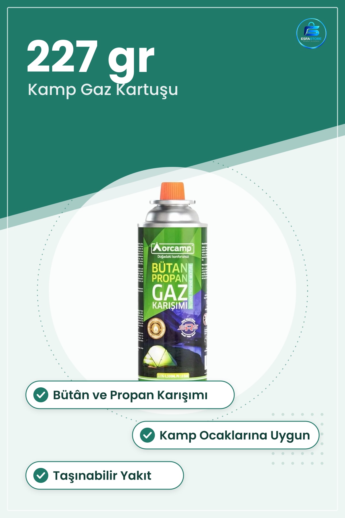 227 gr Bütan Propan Gaz Kartuşu Kamp Ocağı İçin Taşınabilir Yakıt Piknik Outdoor Seyahat
