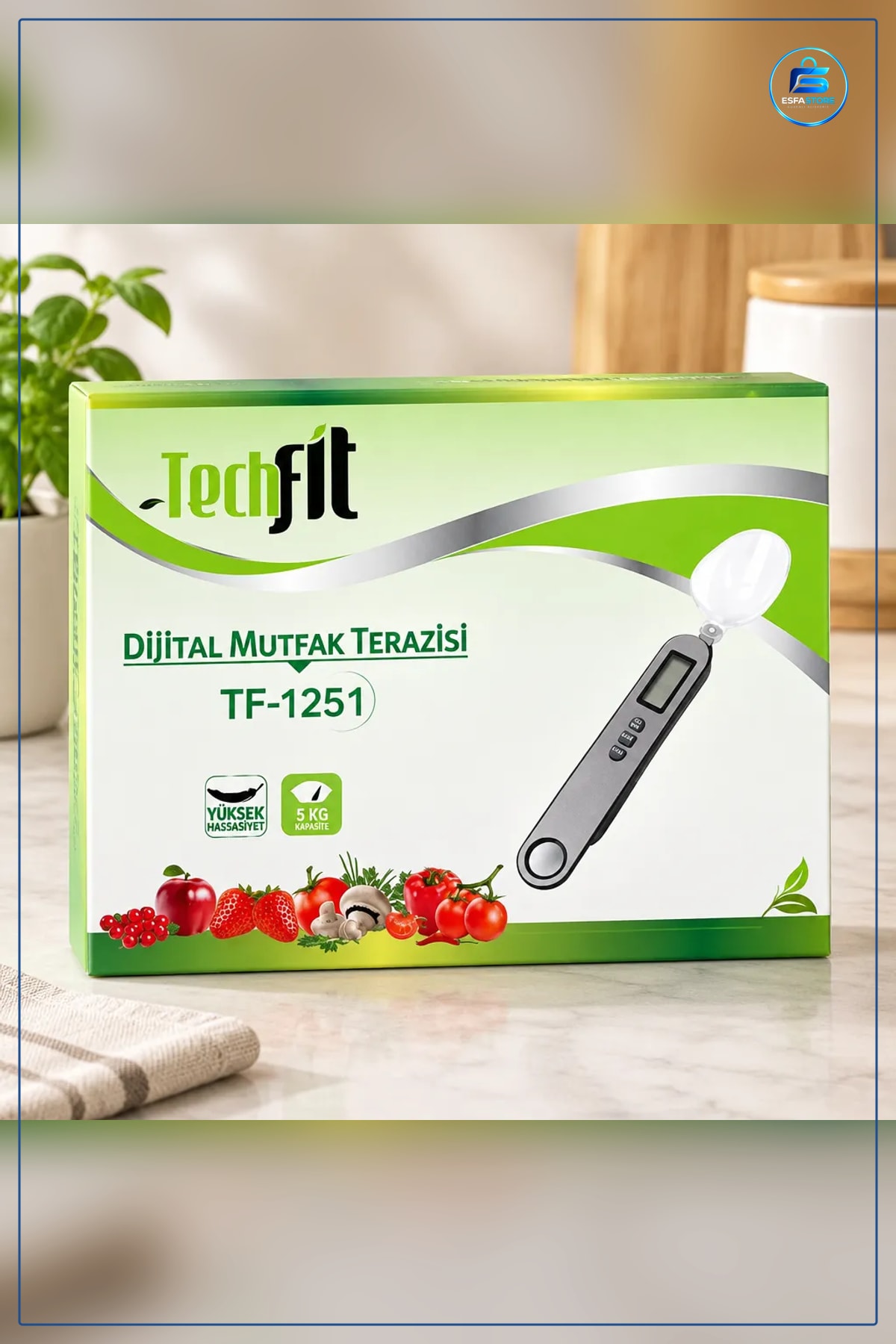 Kaşık Tipi Dijital Mutfak Tartısı Ekranlı Terazi Pratik Kullanım Baharat Un Şeker Ölçümü