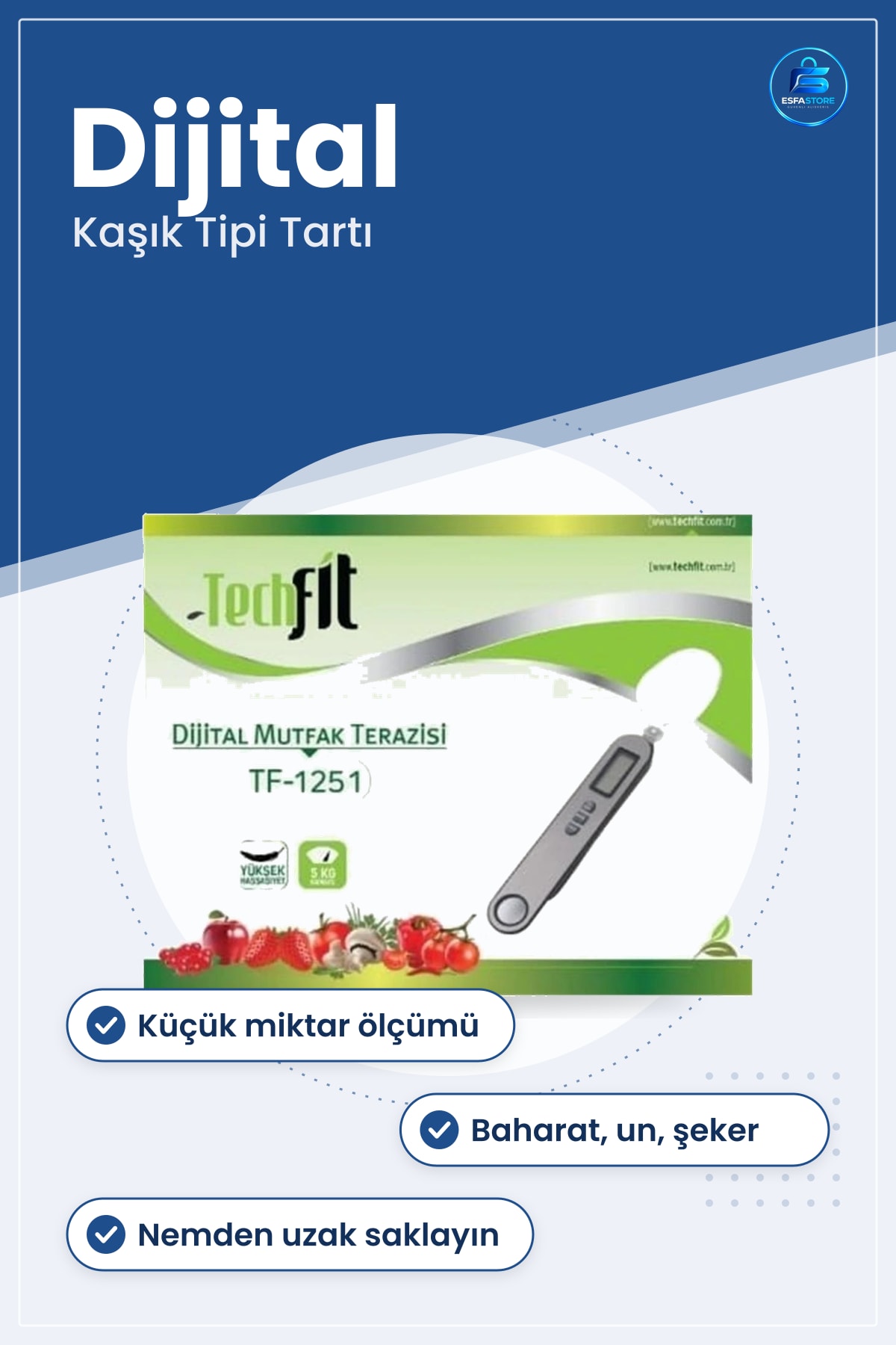 Kaşık Tipi Dijital Mutfak Tartısı Ekranlı Terazi Pratik Kullanım Baharat Un Şeker Ölçümü