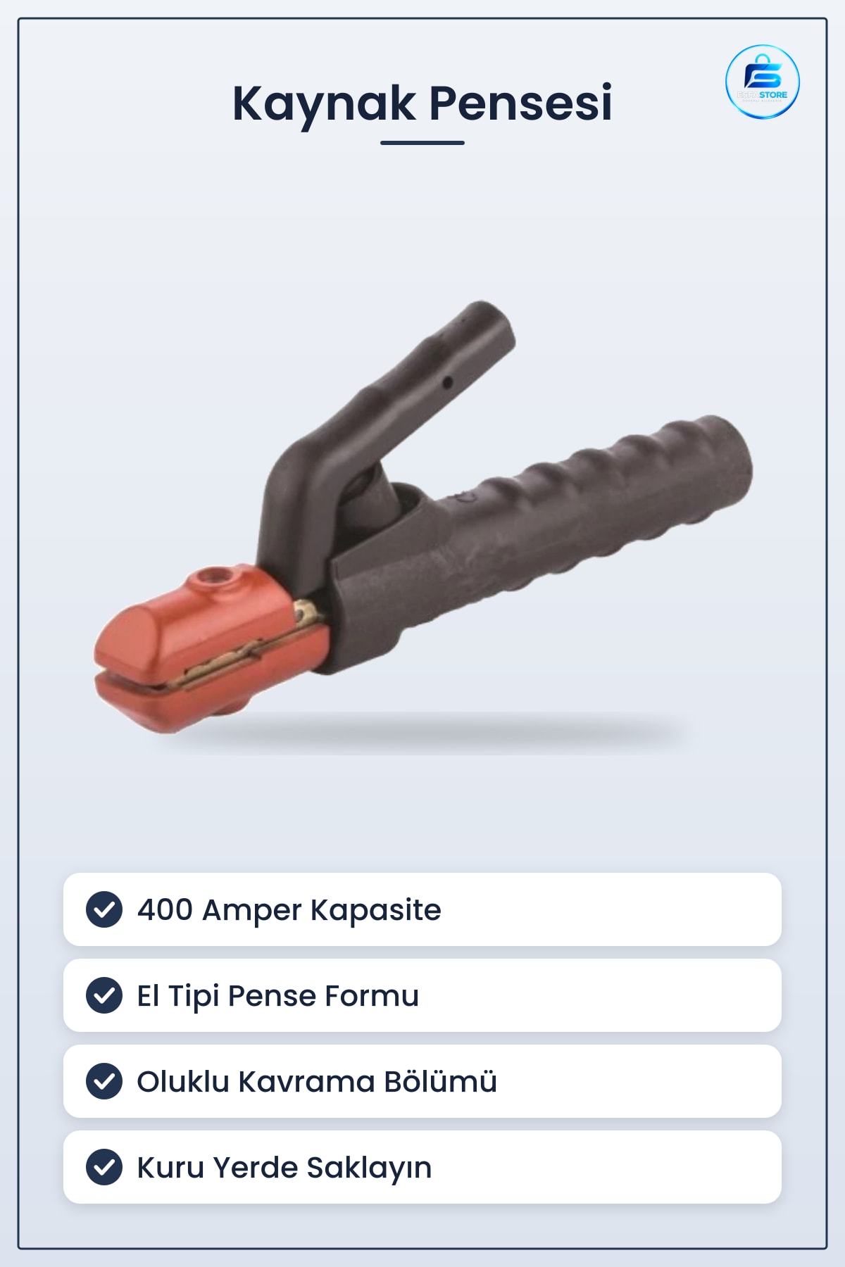 Kaynak Pensesi 400 Amper El Tipi Pense Elektrot Tutucu Makine Aksesuarı Atölye Hırdavat