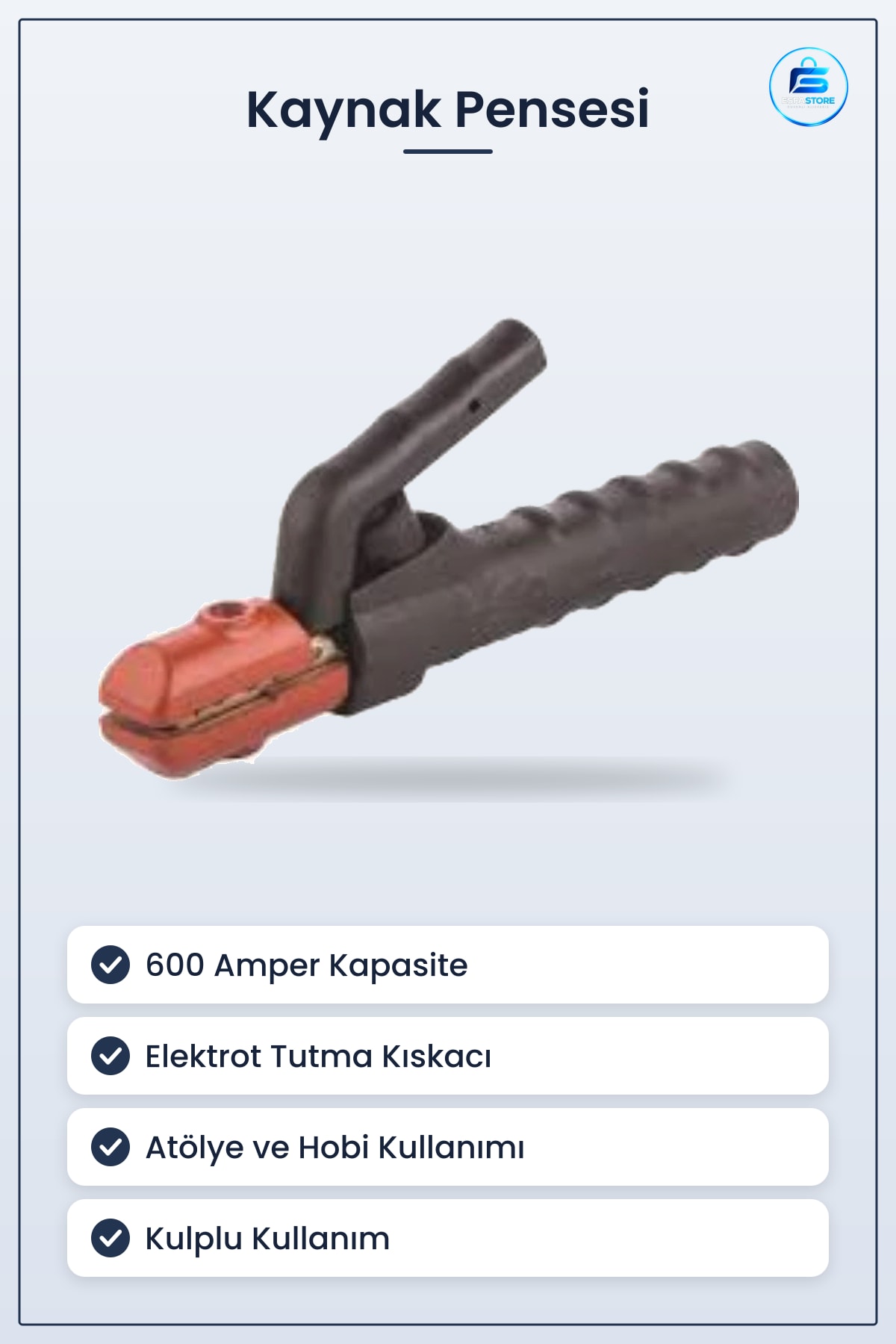 Kaynak Pensesi 600 Amper Elektrot Tutucu Pense Hırdavat Manuel El Aletleri Kaynakçı