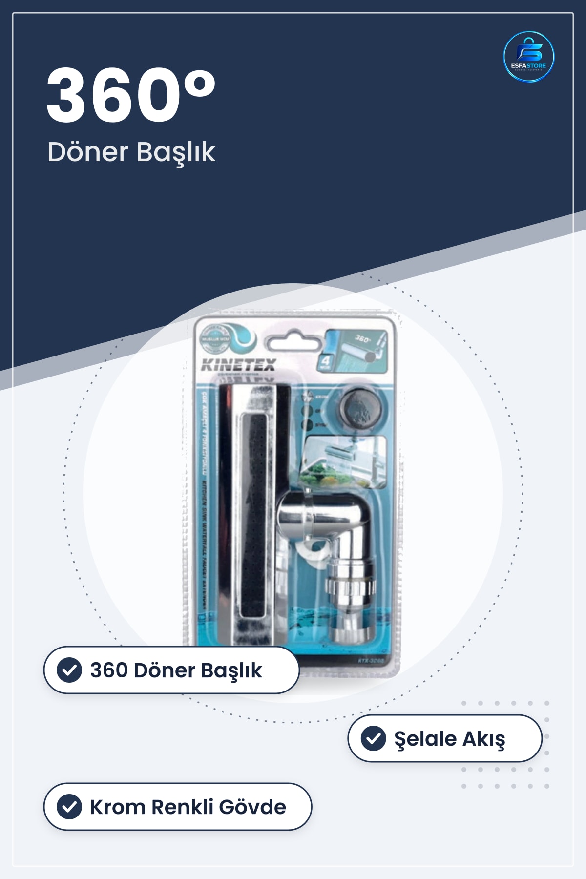 Musluk Başlığı Döner Şelale Akışlı Mutfak Lavabo Krom Ucu Su Akış Aparatı Ev Kullanışlı