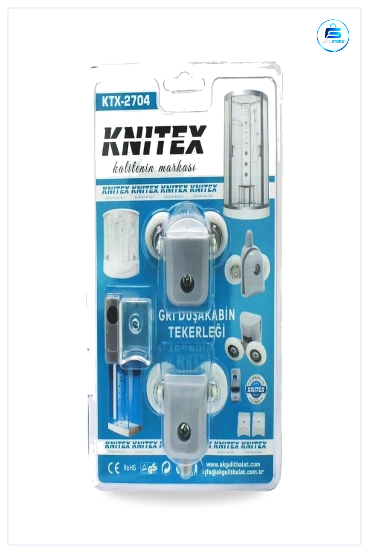 Gri Duş Kabini Tekerleği Duşakabin Aksesuarı Yedek Parça Takımı Banyo Montaj Öncesi Ölçü Kontrolü