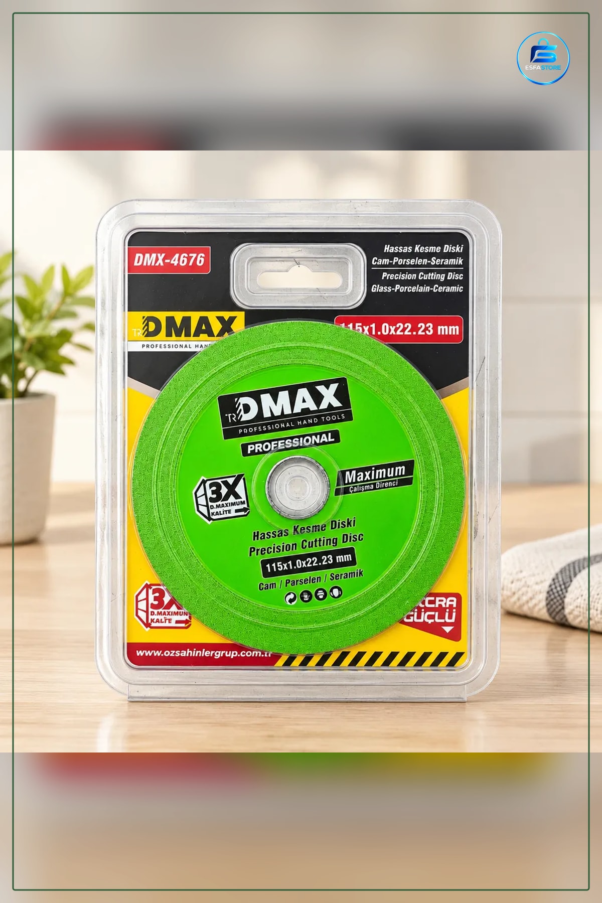 Cam Porselen ve Seramik Kesme Diski 115 mm Hassas Kesim Elektrikli El Aletleri İçin