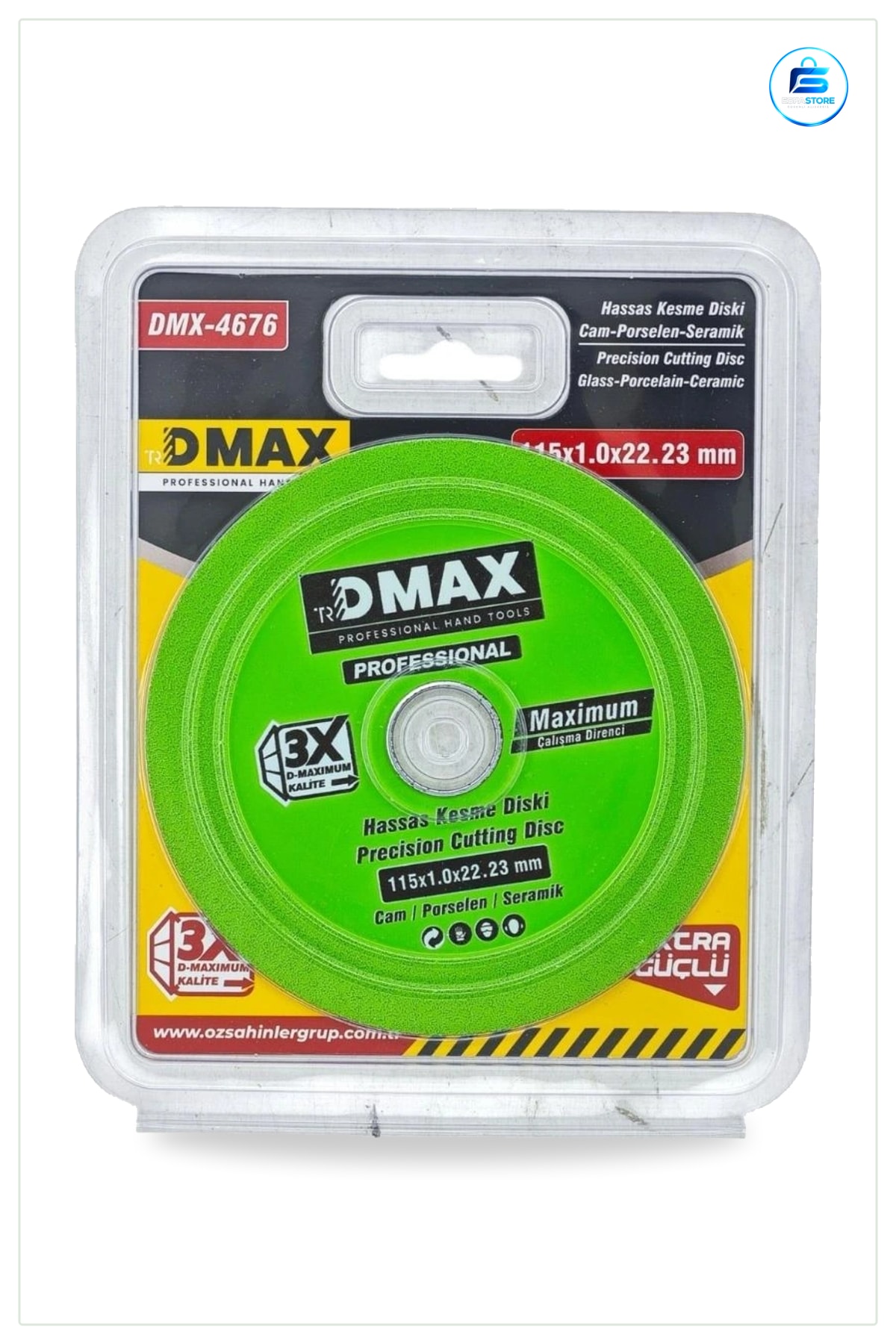 Cam Porselen ve Seramik Kesme Diski 115 mm Hassas Kesim Elektrikli El Aletleri İçin