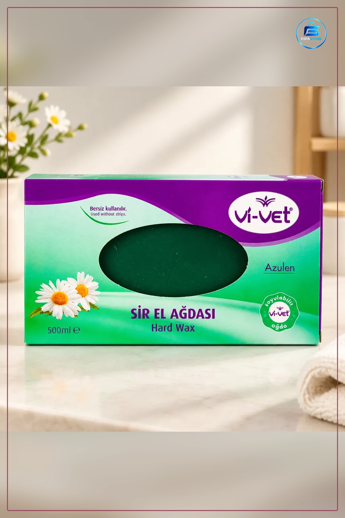 Sir El Ağdası 500 ml Azulenli Hard Wax Ağda Bezsiz Kullanım Tüy Alma Epilasyon Yumuşak Cilt