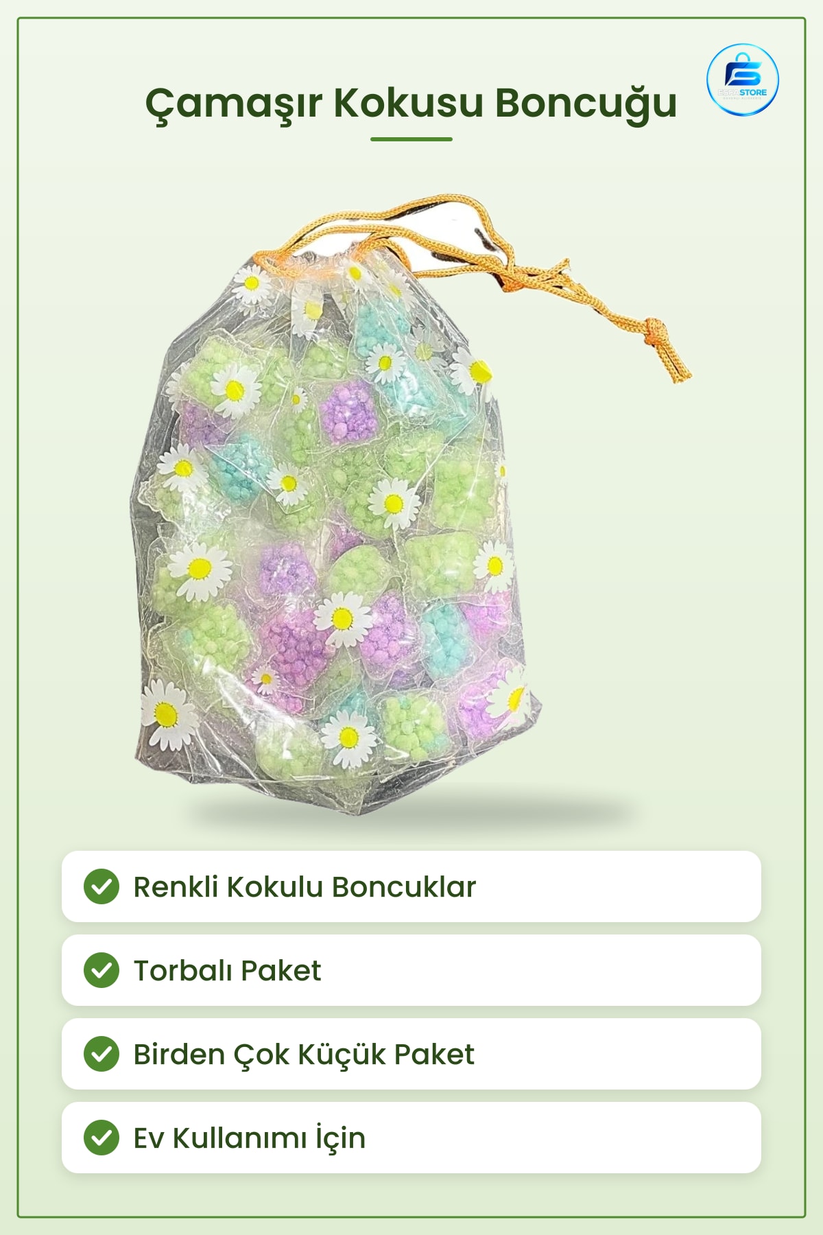 Boncuk Çamaşır Kokusu Parfümü Renkli Kokulu Boncuklar Ev Kullanımı İçin Torbalı Paket