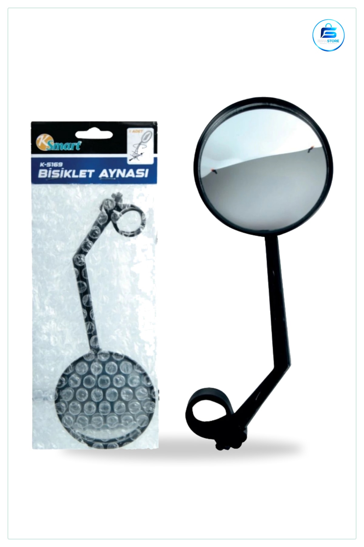 Bisiklet Aynaı Gidon Takmalı Arka Görüş Dıkiz Siyah 1 Adet Sürüş Güvenliği Aksesuarı