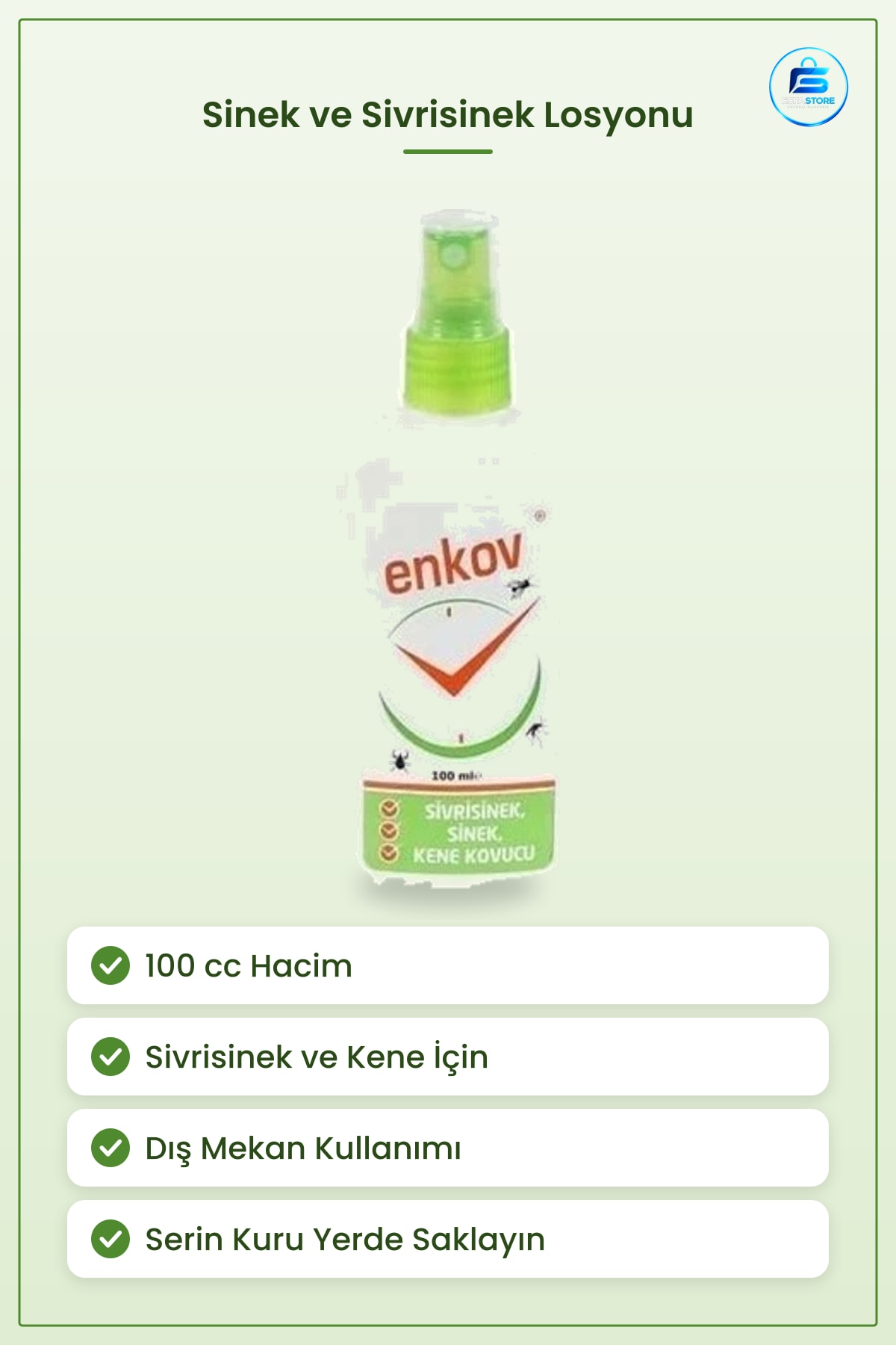Sinek İlacı ve Kovucu cc Sivrisinek Kene Haşere Losyon Ev Bahçe Dış Mekan İçin Kullanışlı