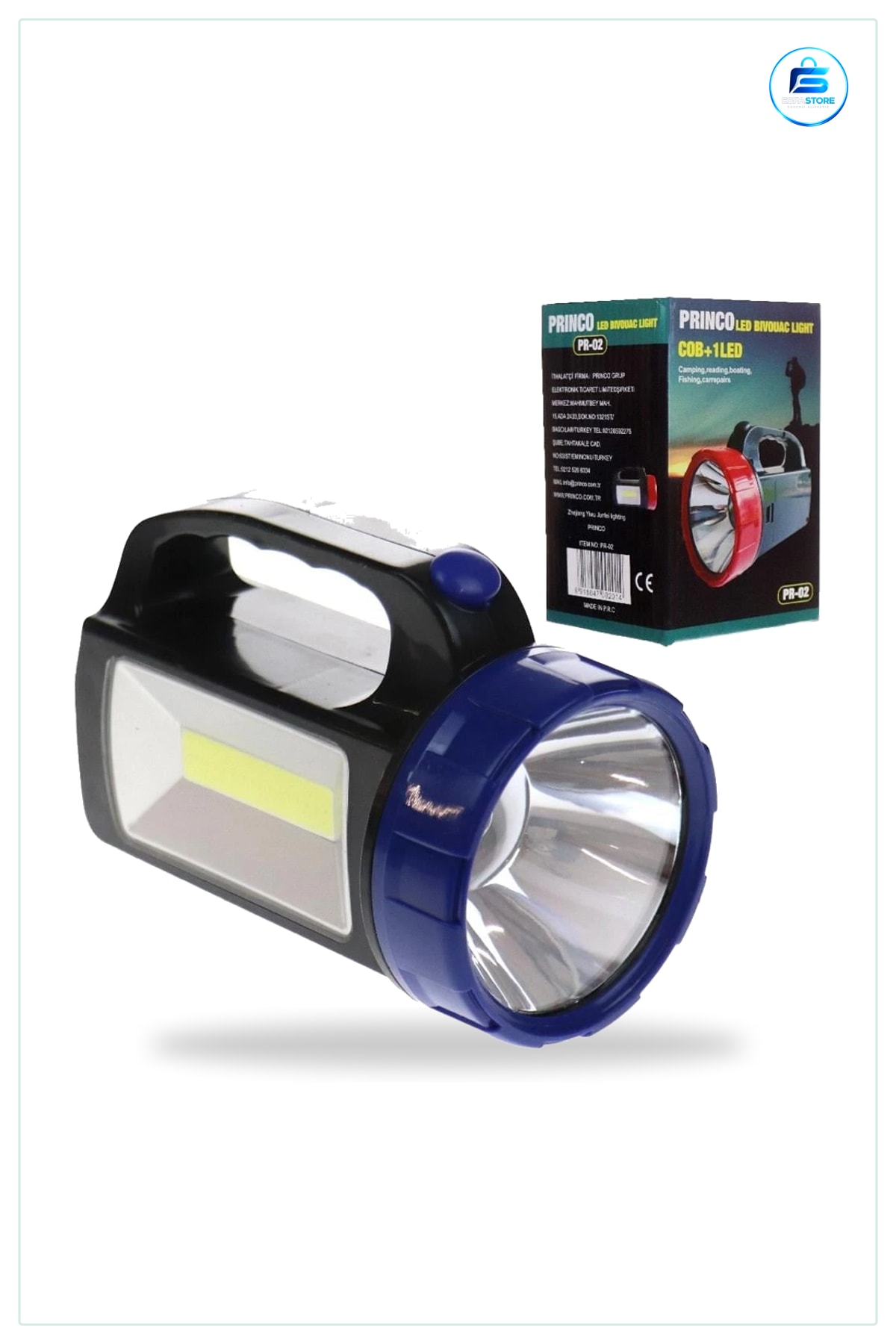 LED El Feneri Pilli Fener COB Işıklı Taşınabilir Kamp Yürüyüş Balıkçılık Aydınlatma