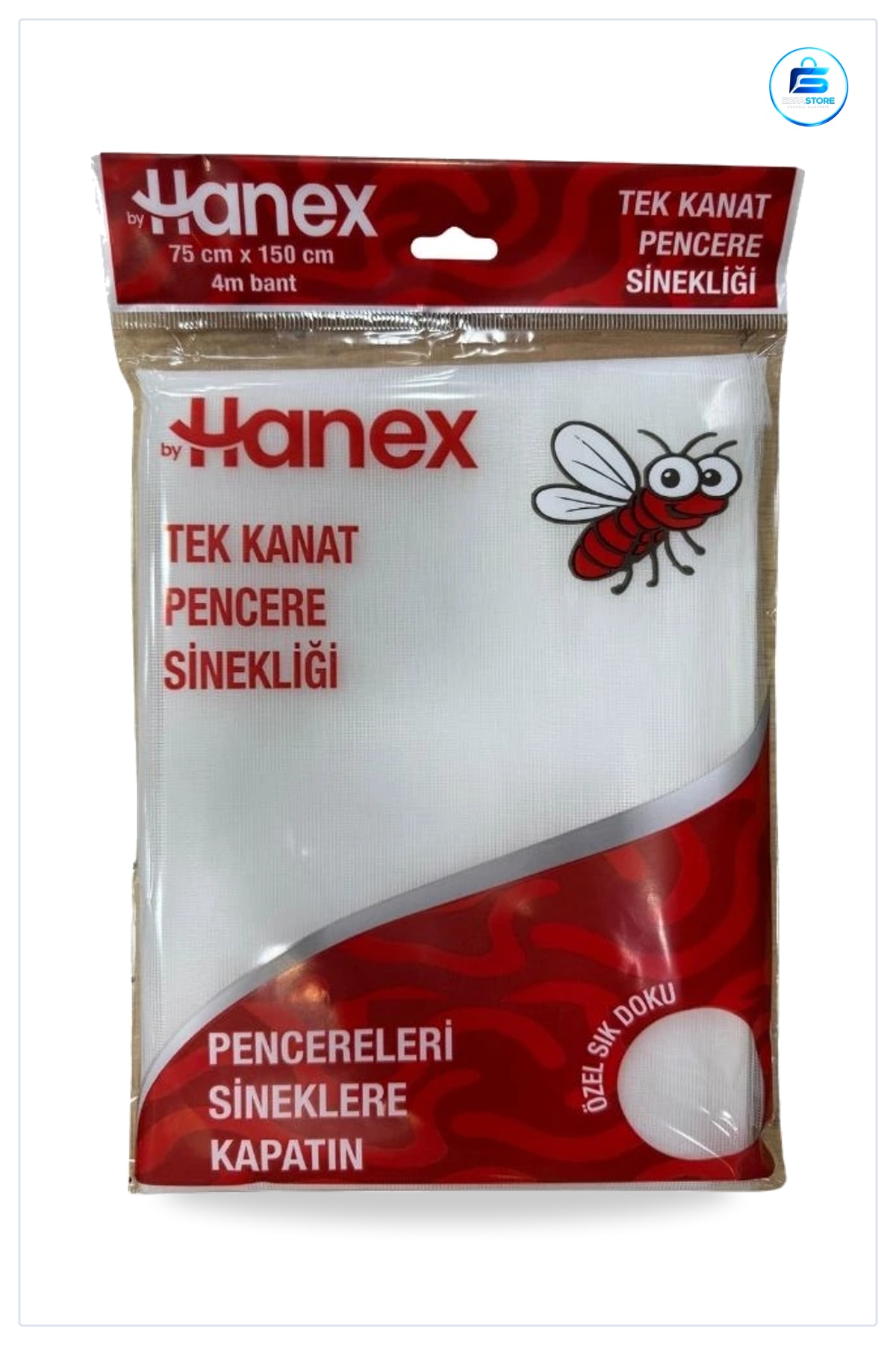 Tek Kanat Pencere Sinekliği 75 cm x 150 Sinek Perdesi 4 m Bant Balkon Mutfak Yatak Odası