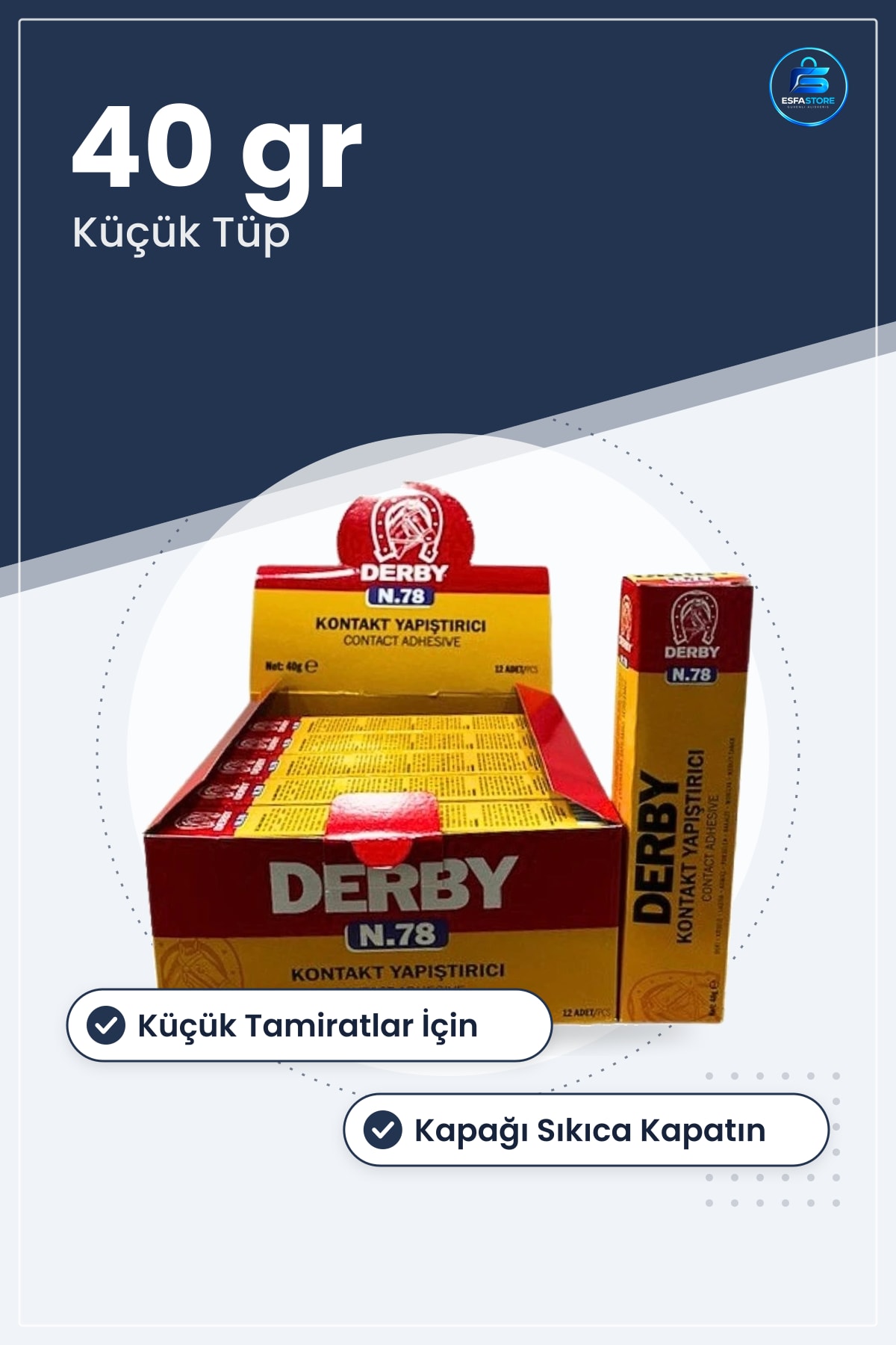Kontakt Yapıştırıcı 40 gr Hobi ve Küçük Tamirat İçin Hırdavat Malzemesi Ev Kullanımı