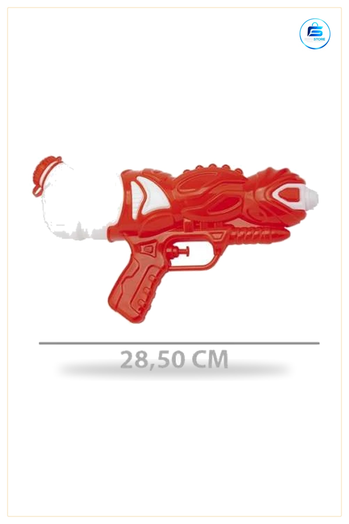 Su Tabancaı Küçük Uzay Tasarım Oyuncak 28,50 cm Kırmızı Beyaz Çocuk Yaz Oyunu Eğlence
