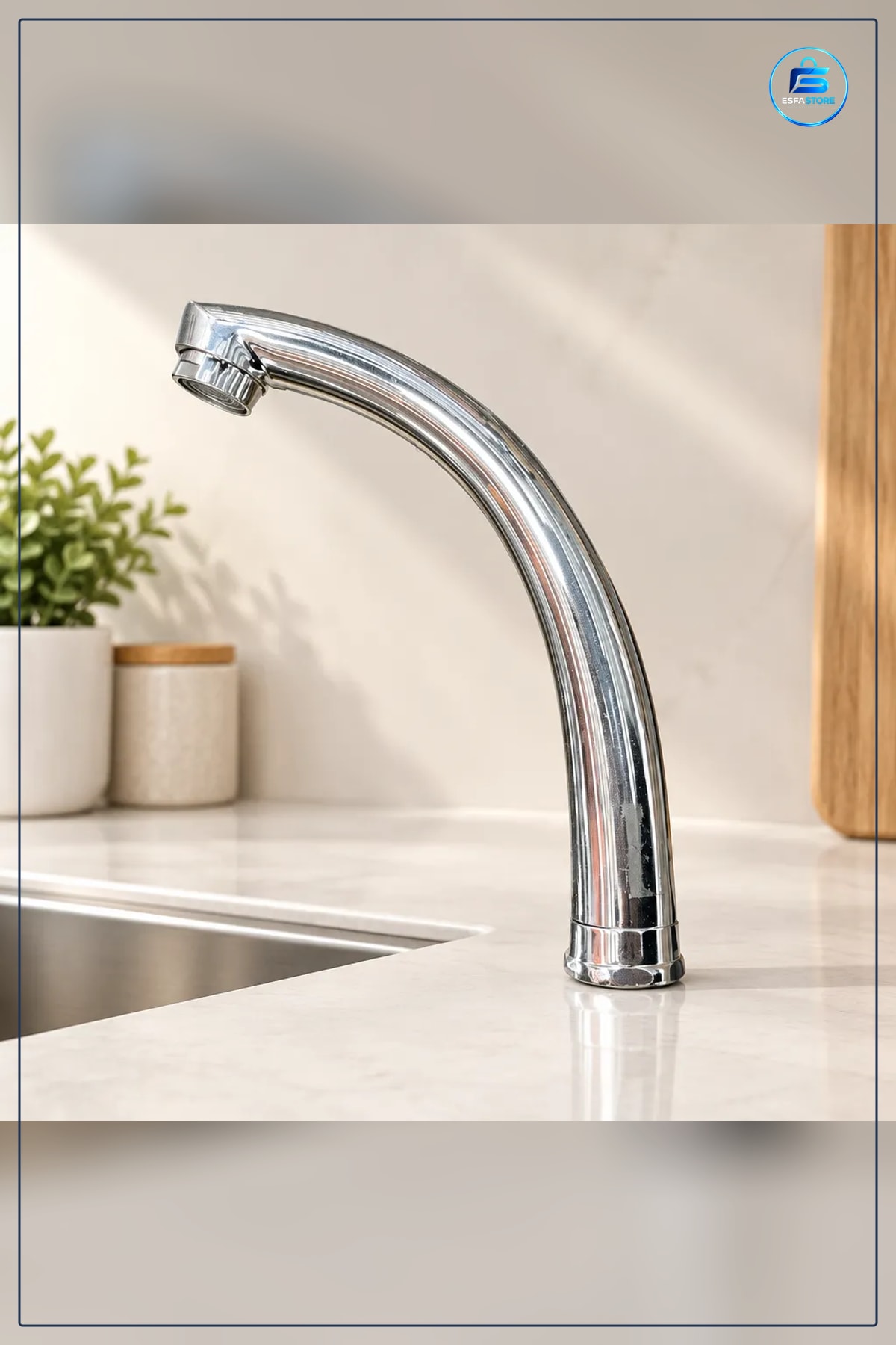Kısa Boru Ara Musluk Krom Görünümlü Mutfak Lavabo Banyo Bataryası Yedek Parçası Kullanışlı