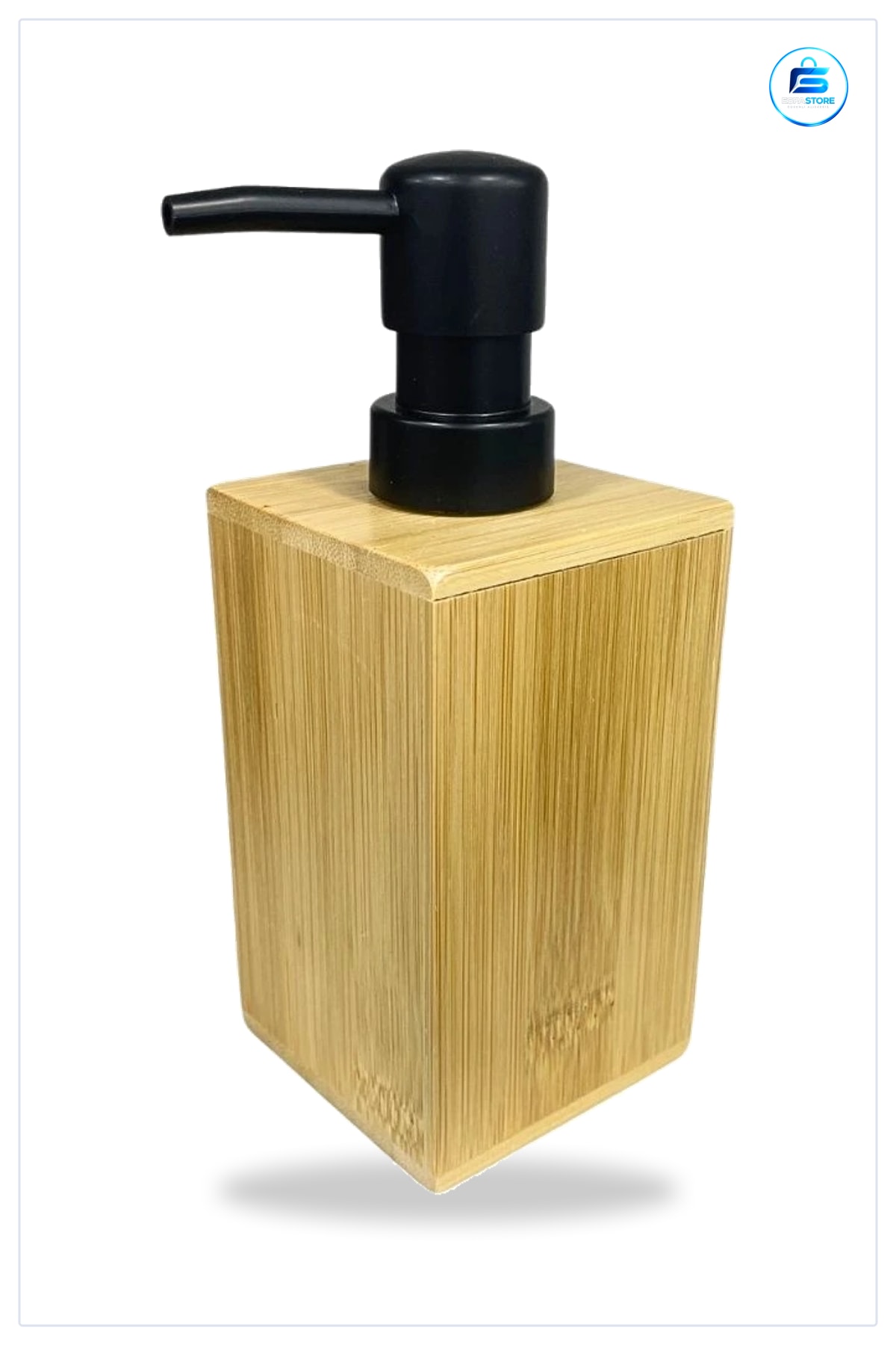 Sıvı Sabunluk Pure Kare Bambu Gövdeli Pompalı Lavabo Üstü Banyo Aksesuarı El Yıkama Alanı