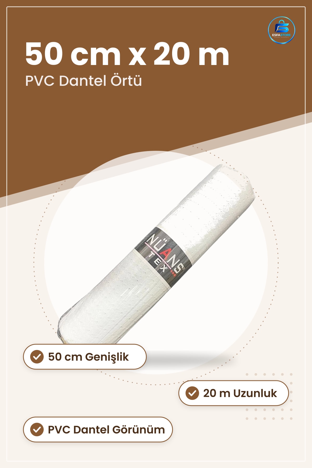 PVC Dantel Dolap İçi Düzenleyici Raf Örtüsü 50 cm x 20 mt Ev Depolama Düzen Kaplama