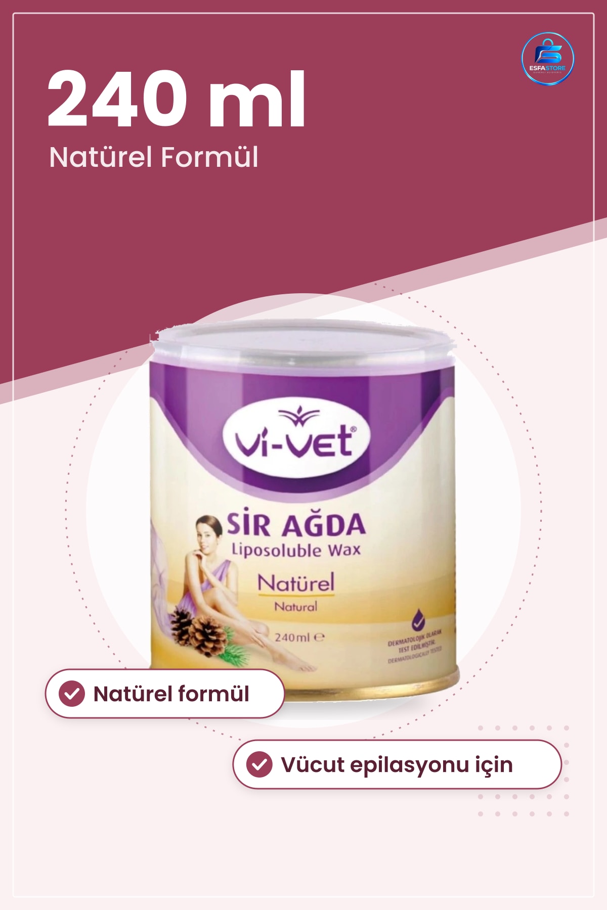 Sir Ağda 240 ml Teneke Natürel Tüy Alma Epilasyon Vücut Bakımı Kozmetik Ürünü Pratik Kullanım
